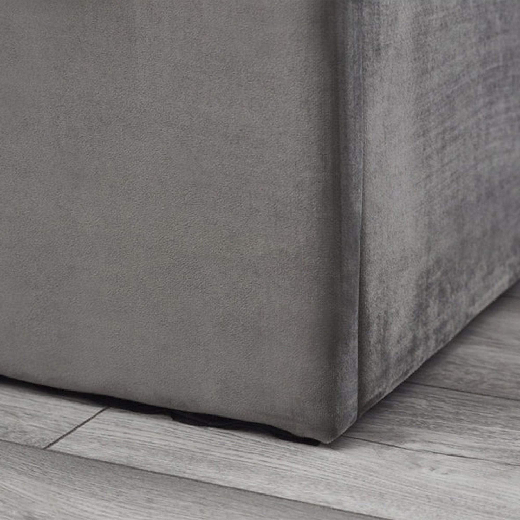 Shoreditch Ottoman Storage Bed - Grey Fabric - Sizes Available