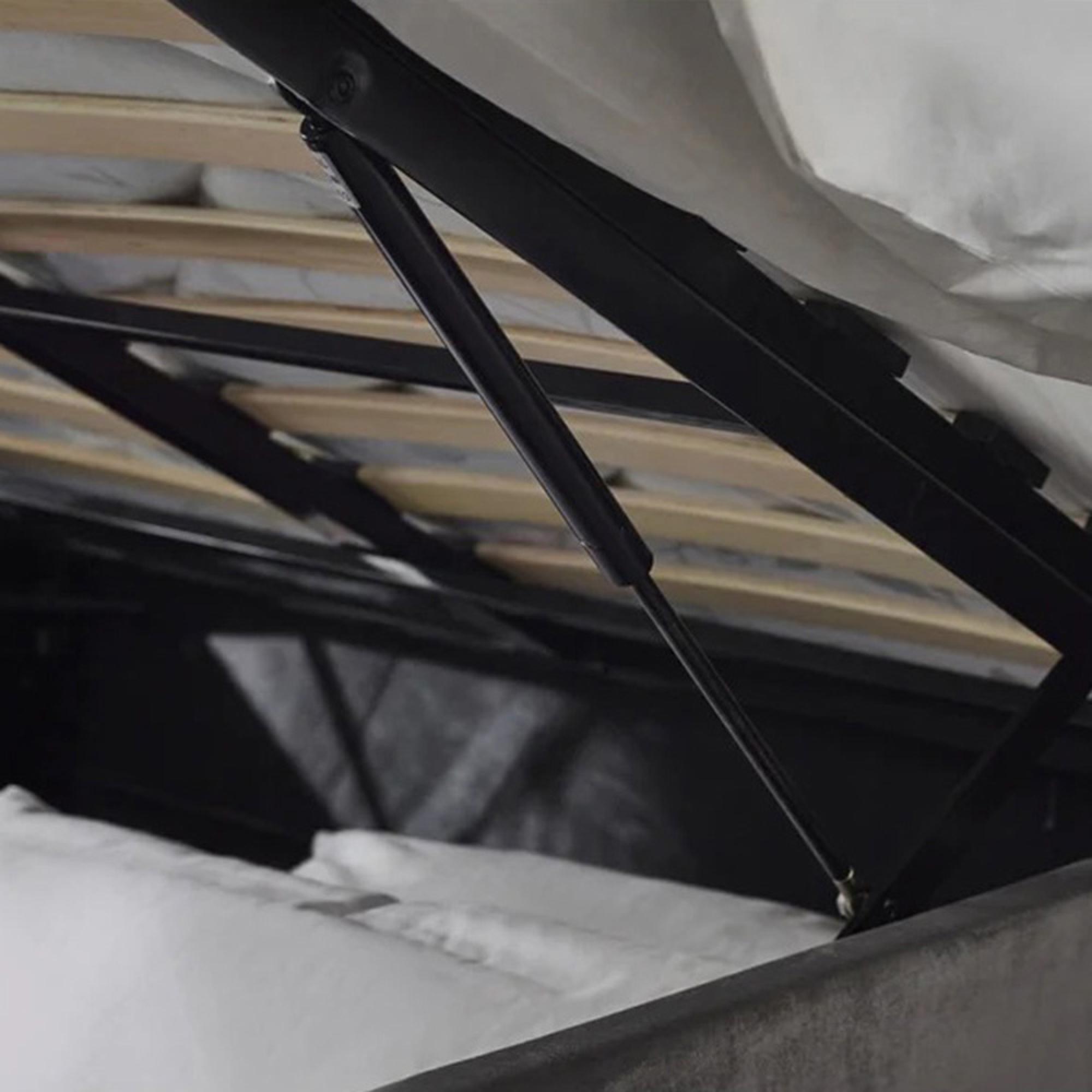 Shoreditch Ottoman Storage Bed - Grey Fabric - Sizes Available