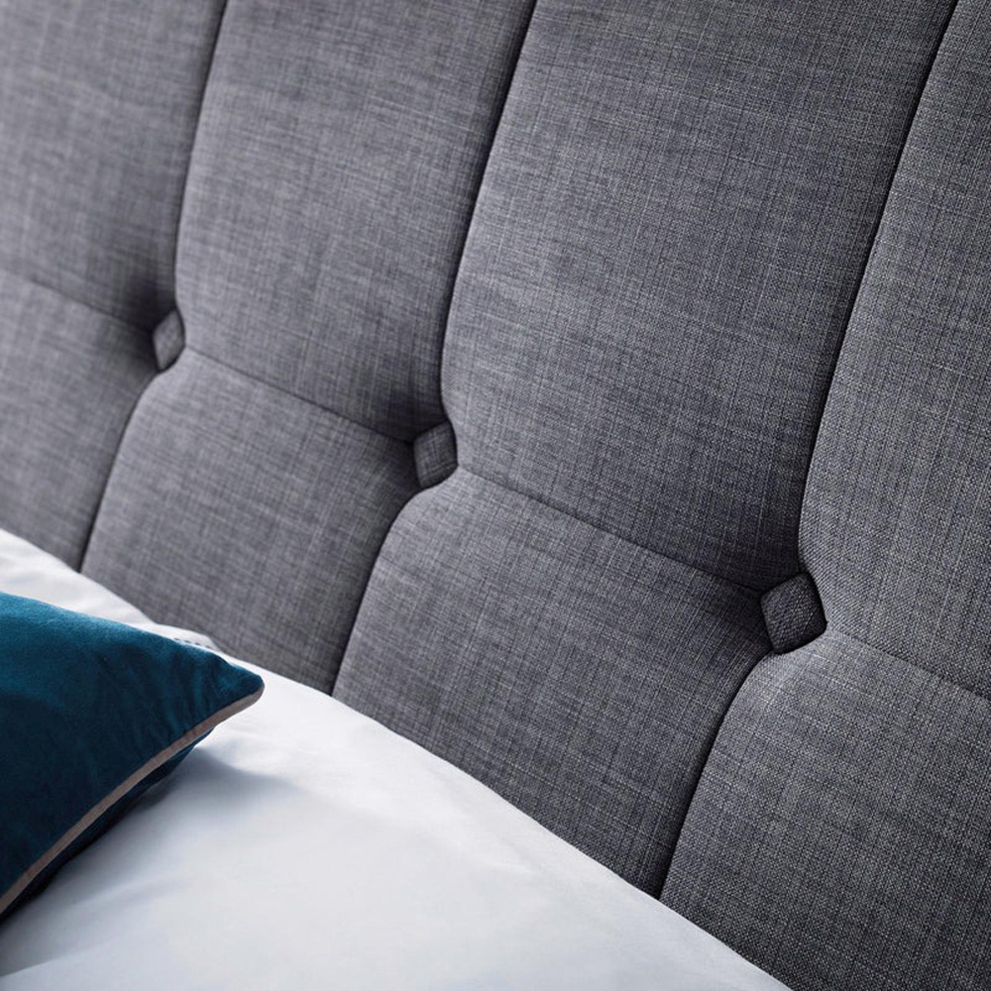 Sorrento Bed - Grey Fabric - Sizes Available