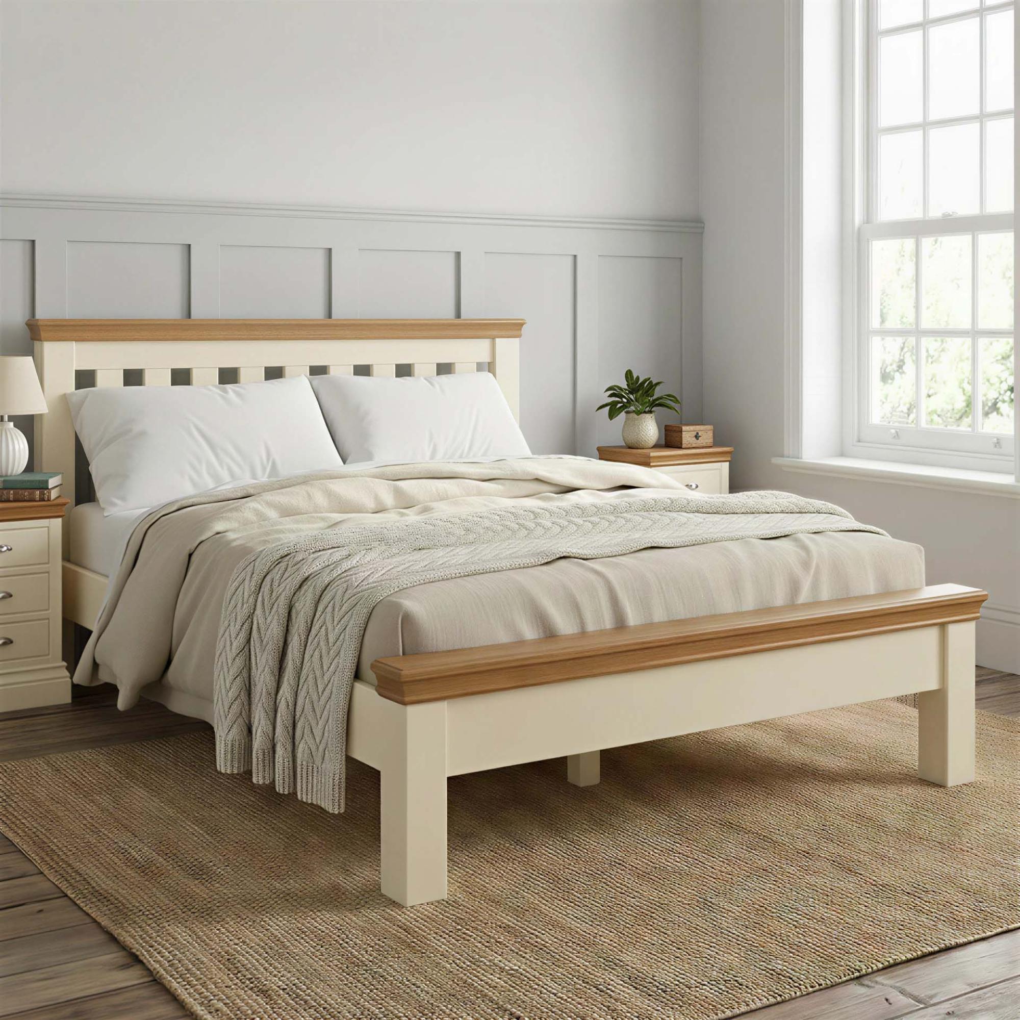 Versailles Bed - Sizes Available - Ivory Painted