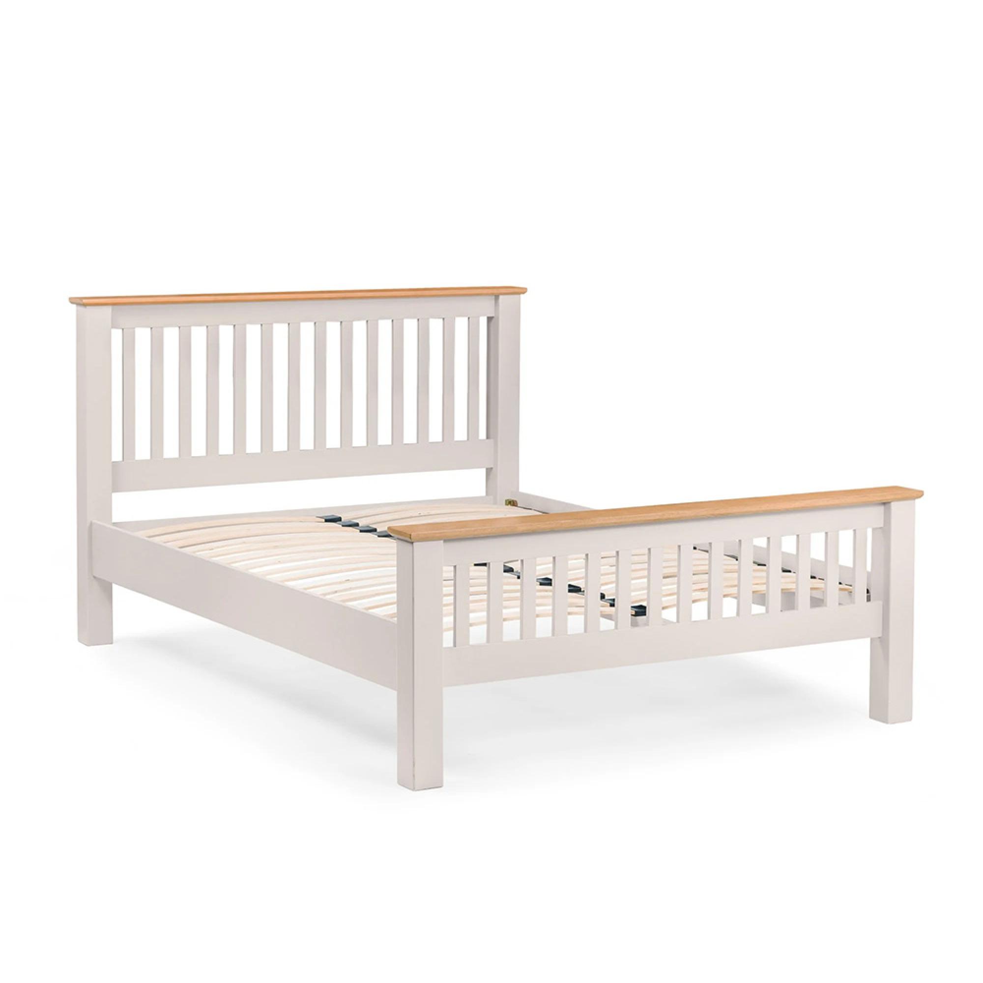 Richmond Bed - Slatted - Grey - Sizes Available