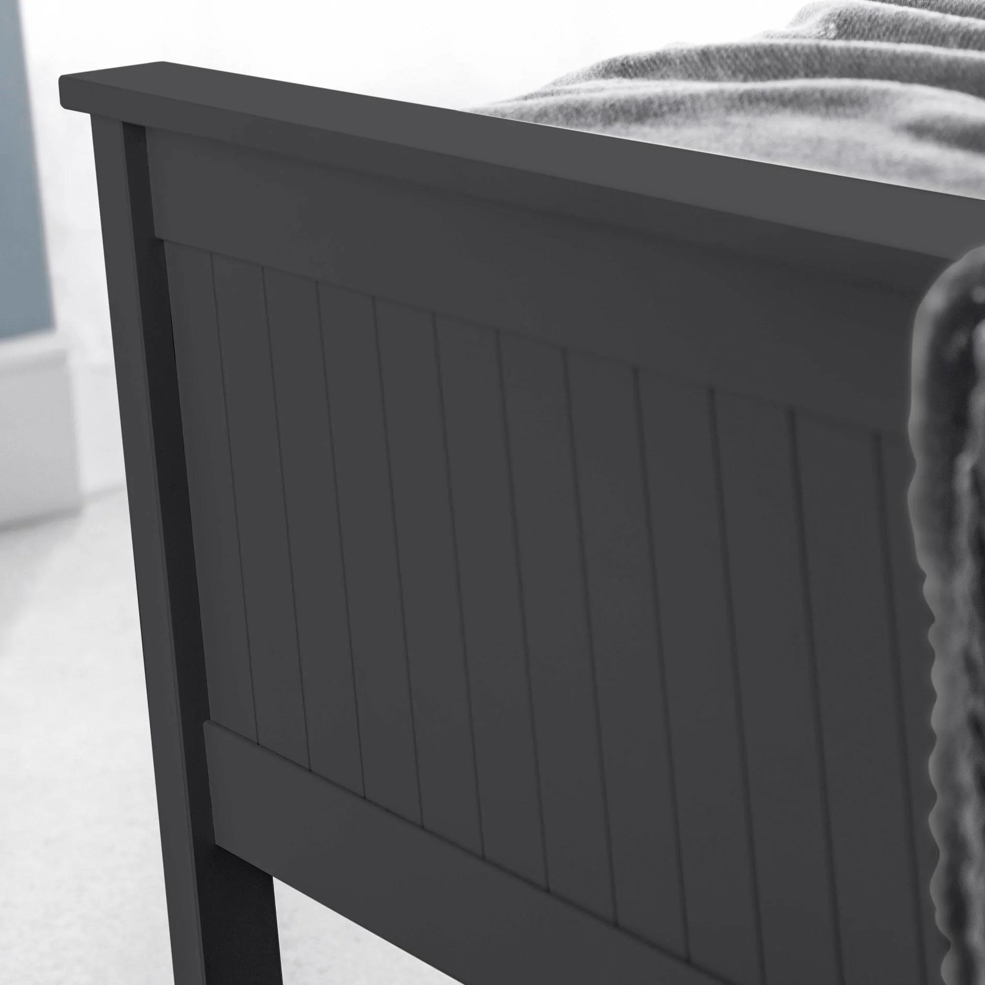 Maine Panel Bed - Black - 3ft Single