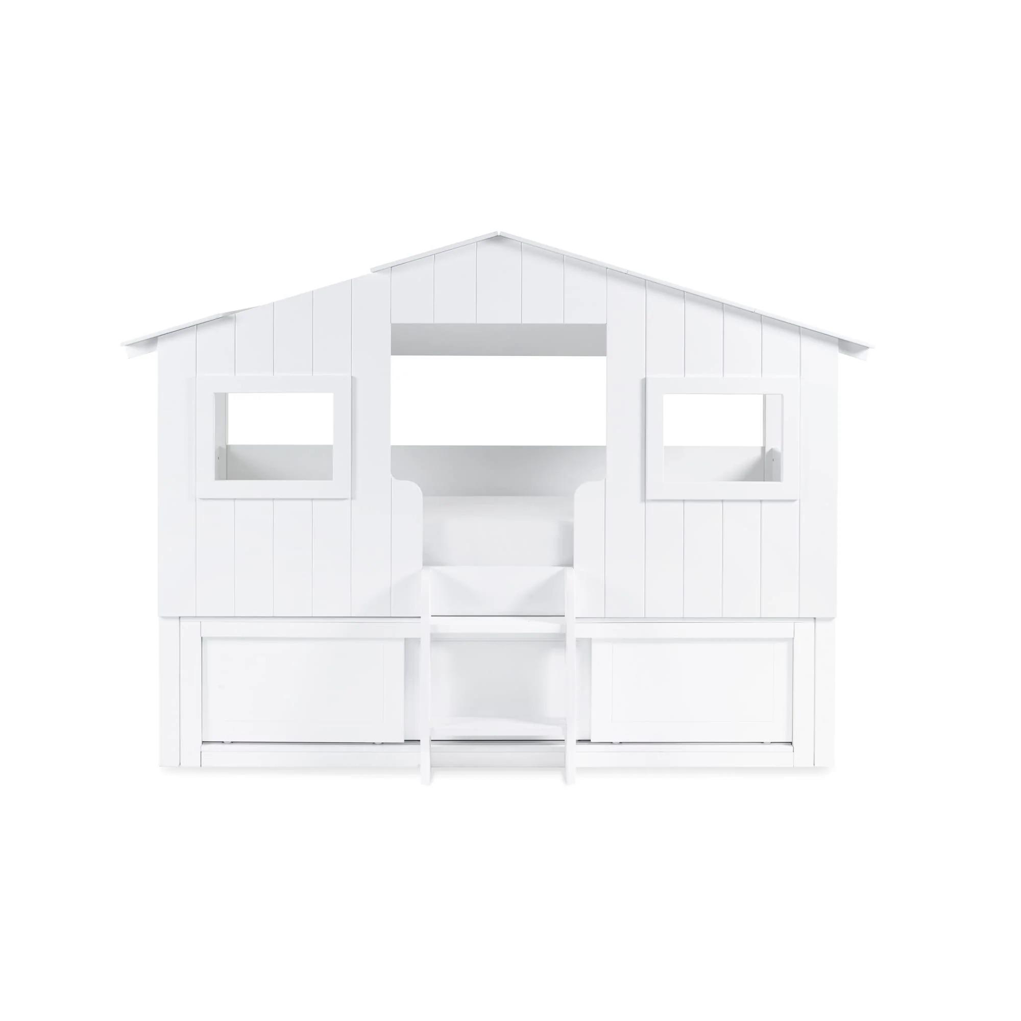 Acorn Treehouse Storage Midsleeper Bed - White