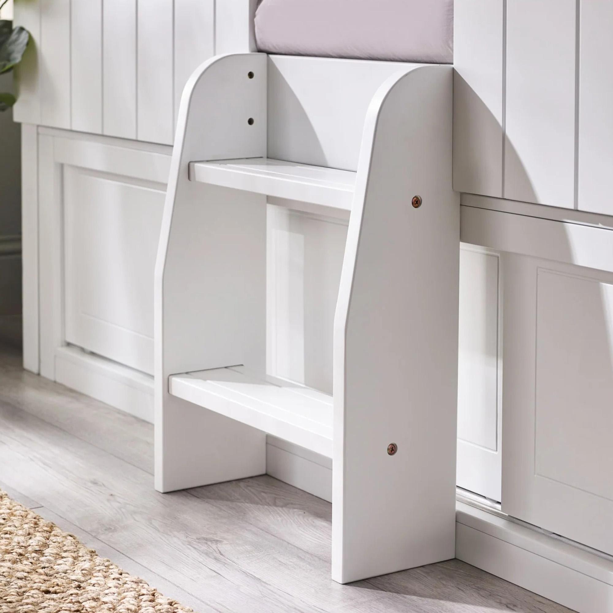 Acorn Treehouse Storage Midsleeper Bed - White