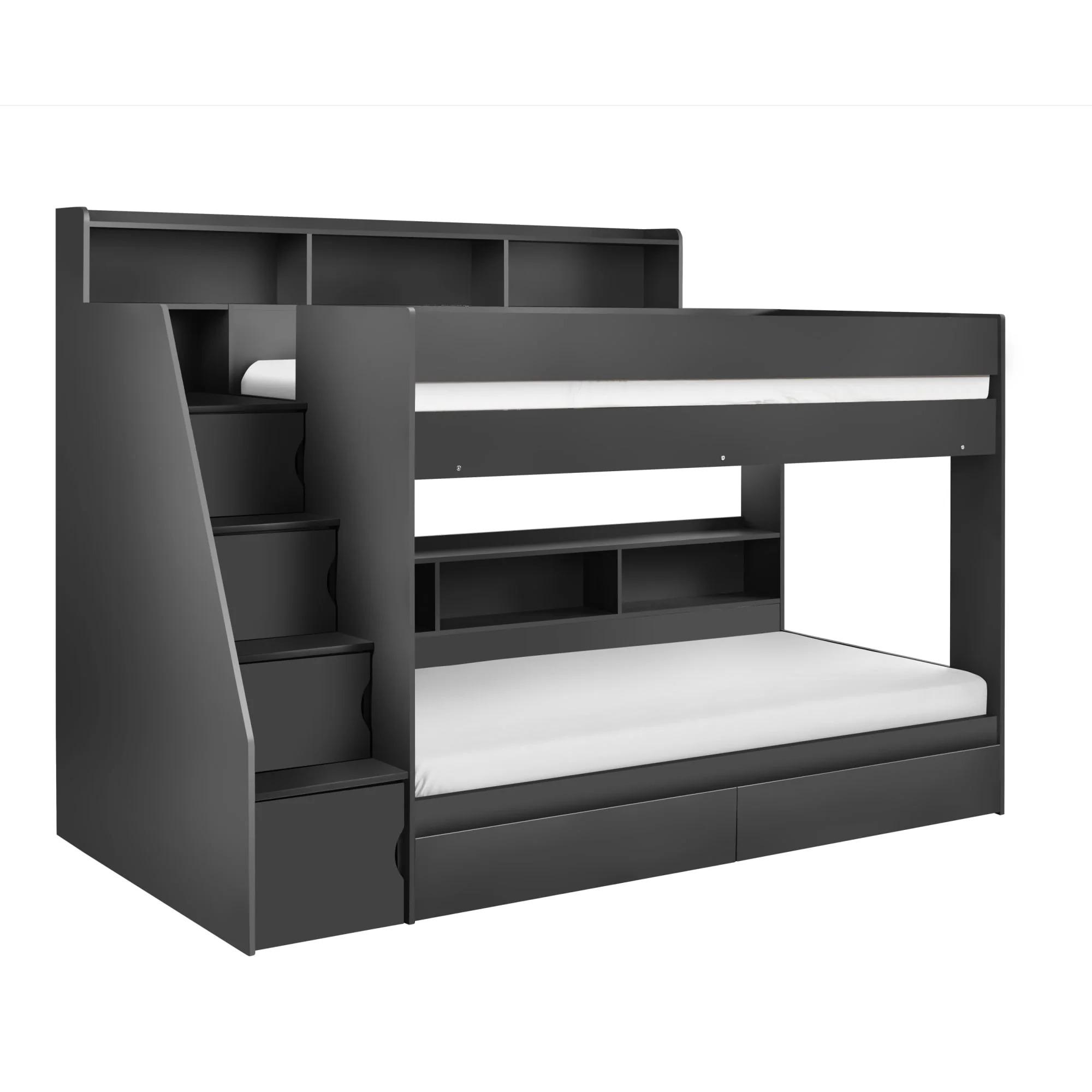 Camelot Staircase Bunk Bed - Dark Grey