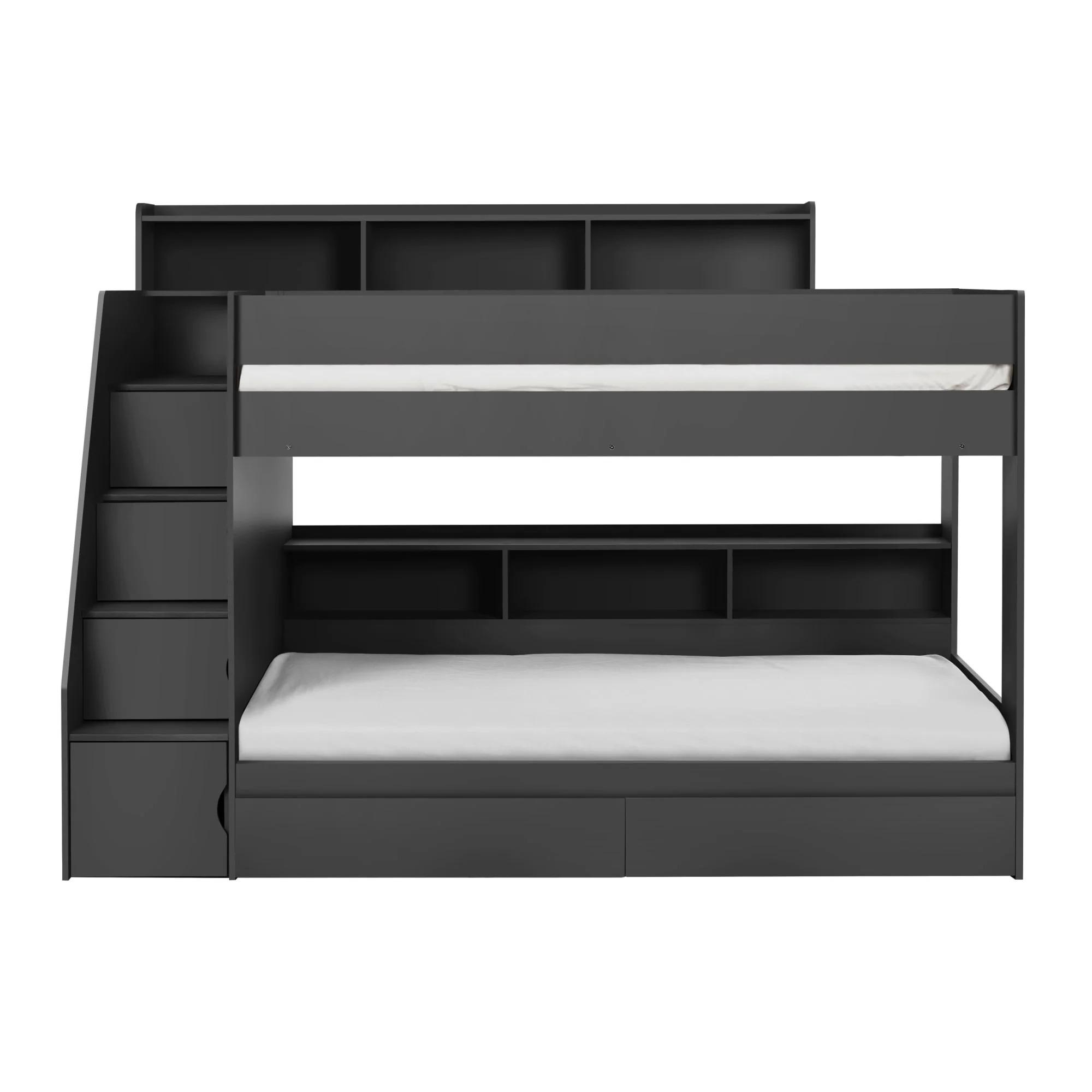 Camelot Staircase Bunk Bed - Dark Grey