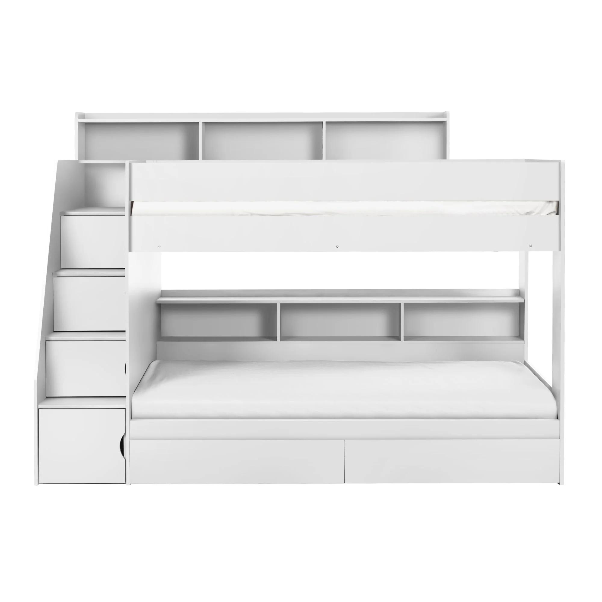 Camelot Staircase Bunk Bed - White