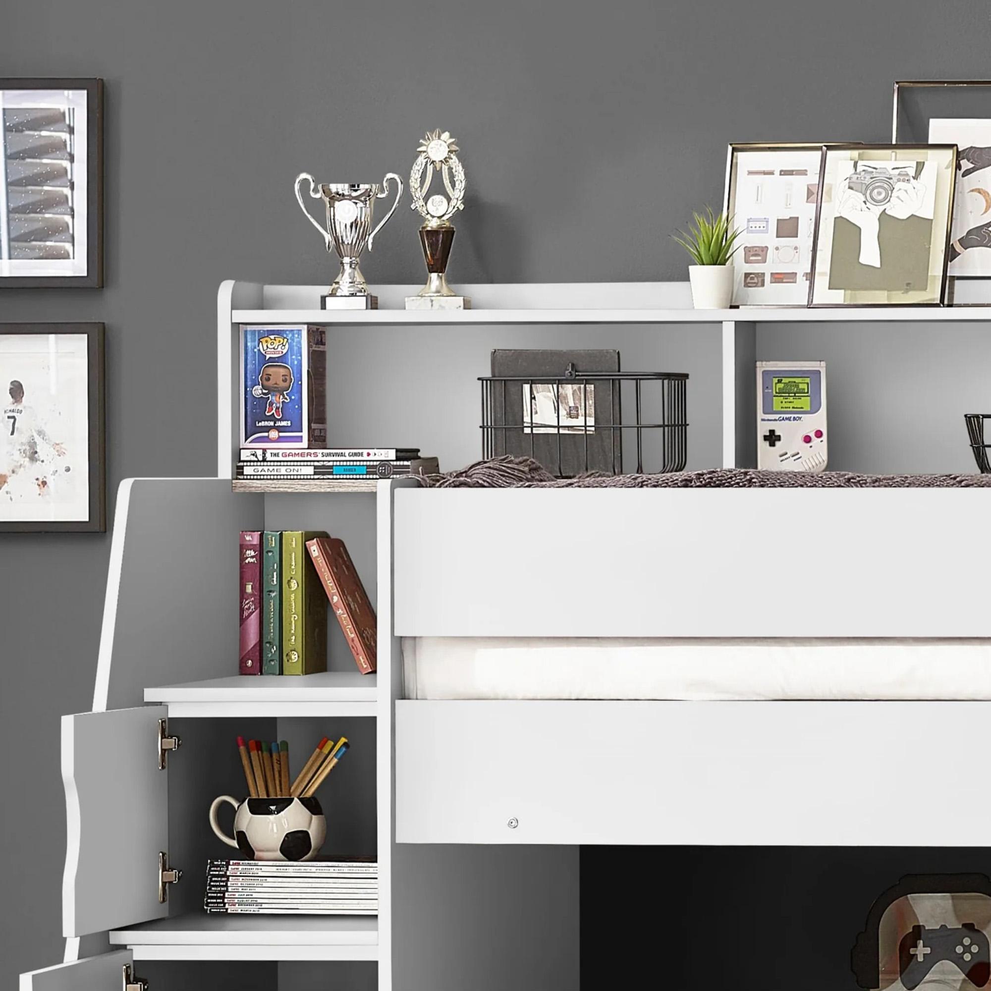 Camelot Staircase Bunk Bed - White