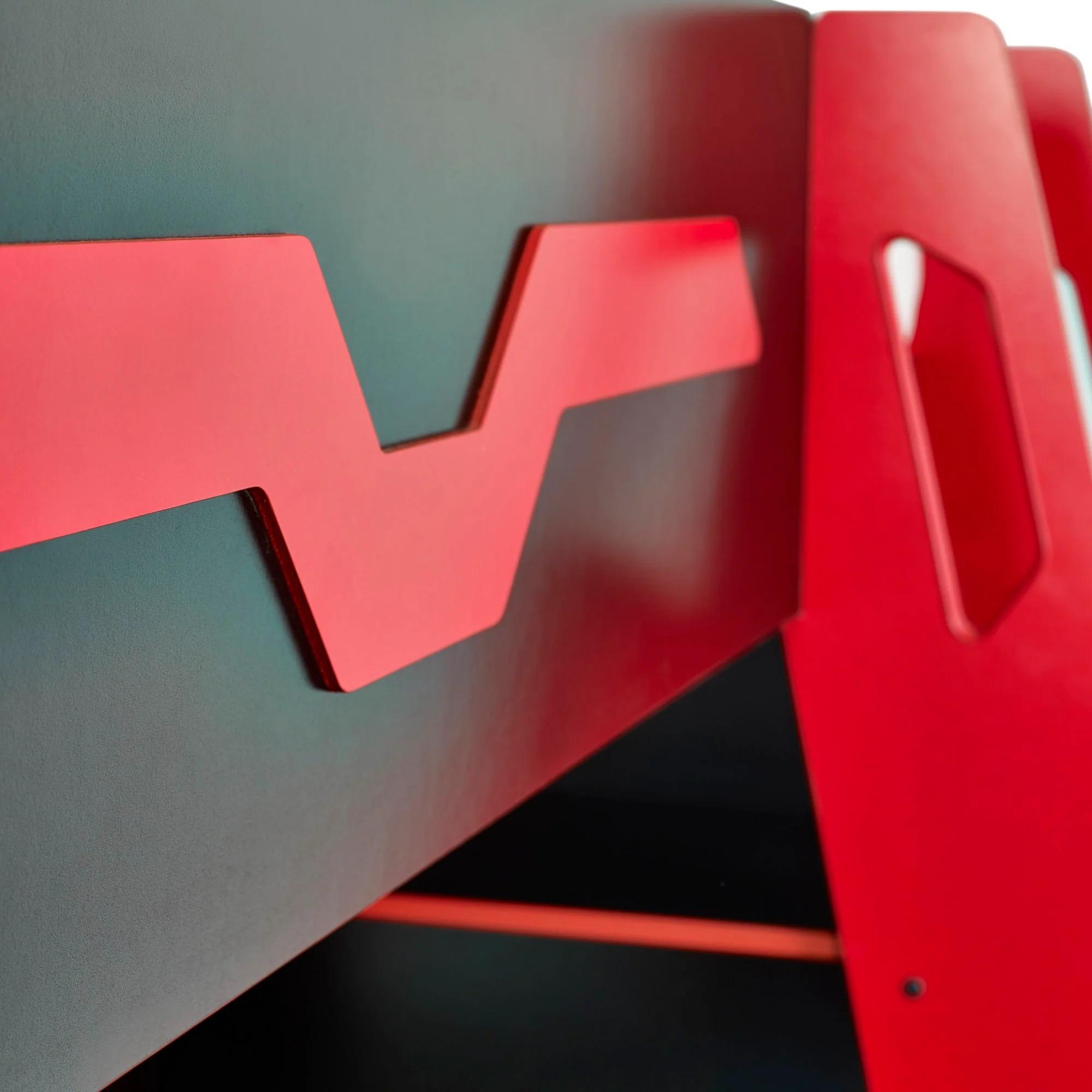 Eagle Gaming Highsleeper Bunk Bed - Black and Red