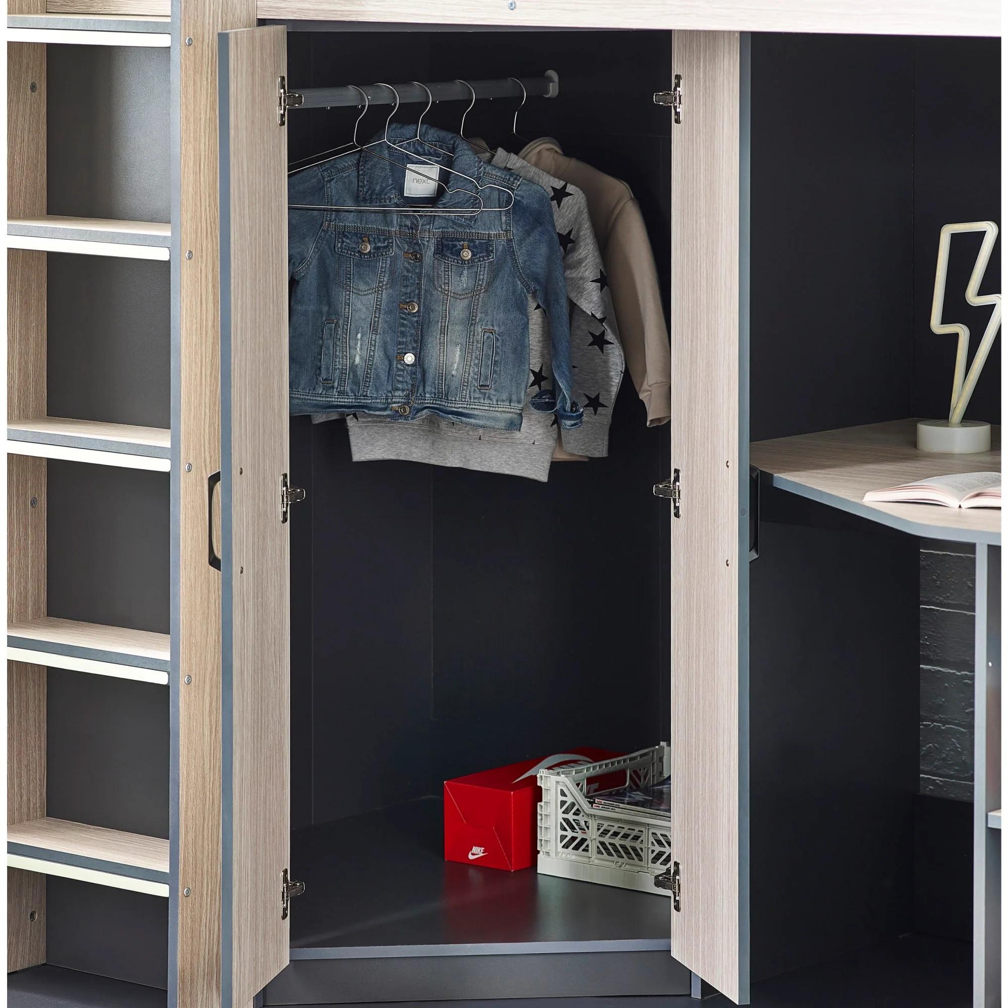 Hercules Highsleeper Bed - Wood Effect