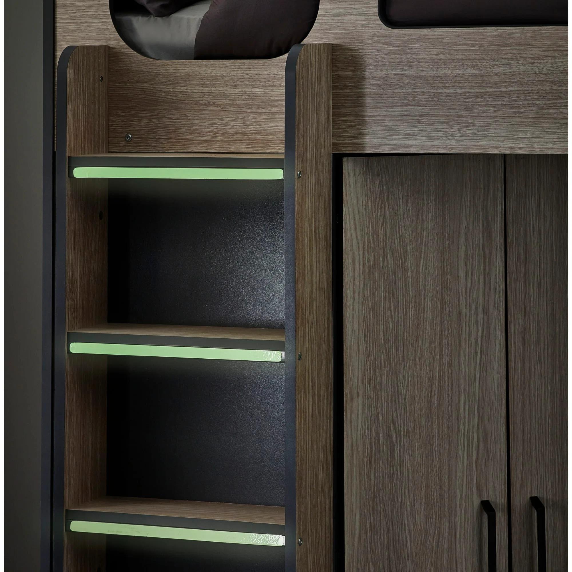 Hercules Highsleeper Bed - Wood Effect