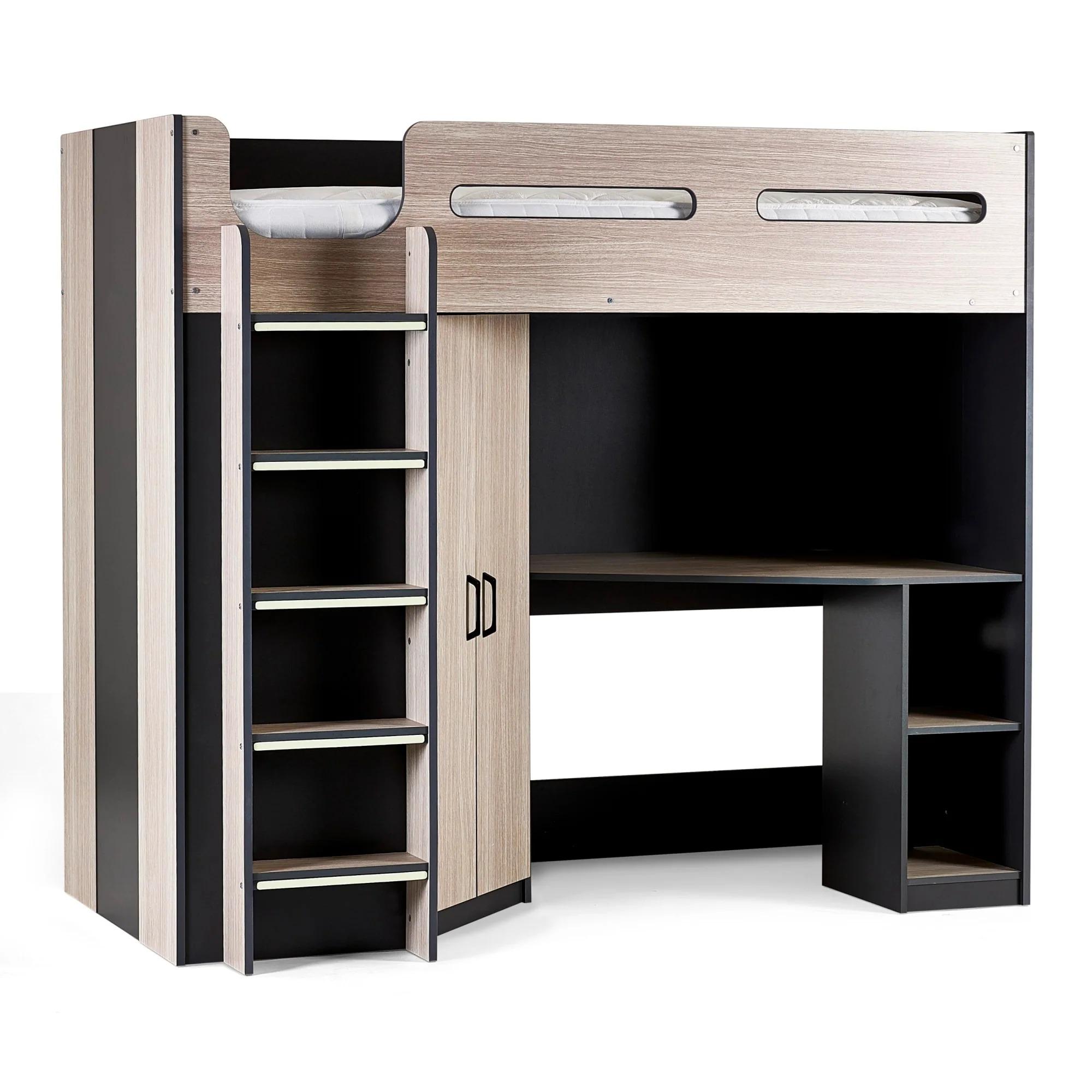 Hercules Highsleeper Bed - Wood Effect