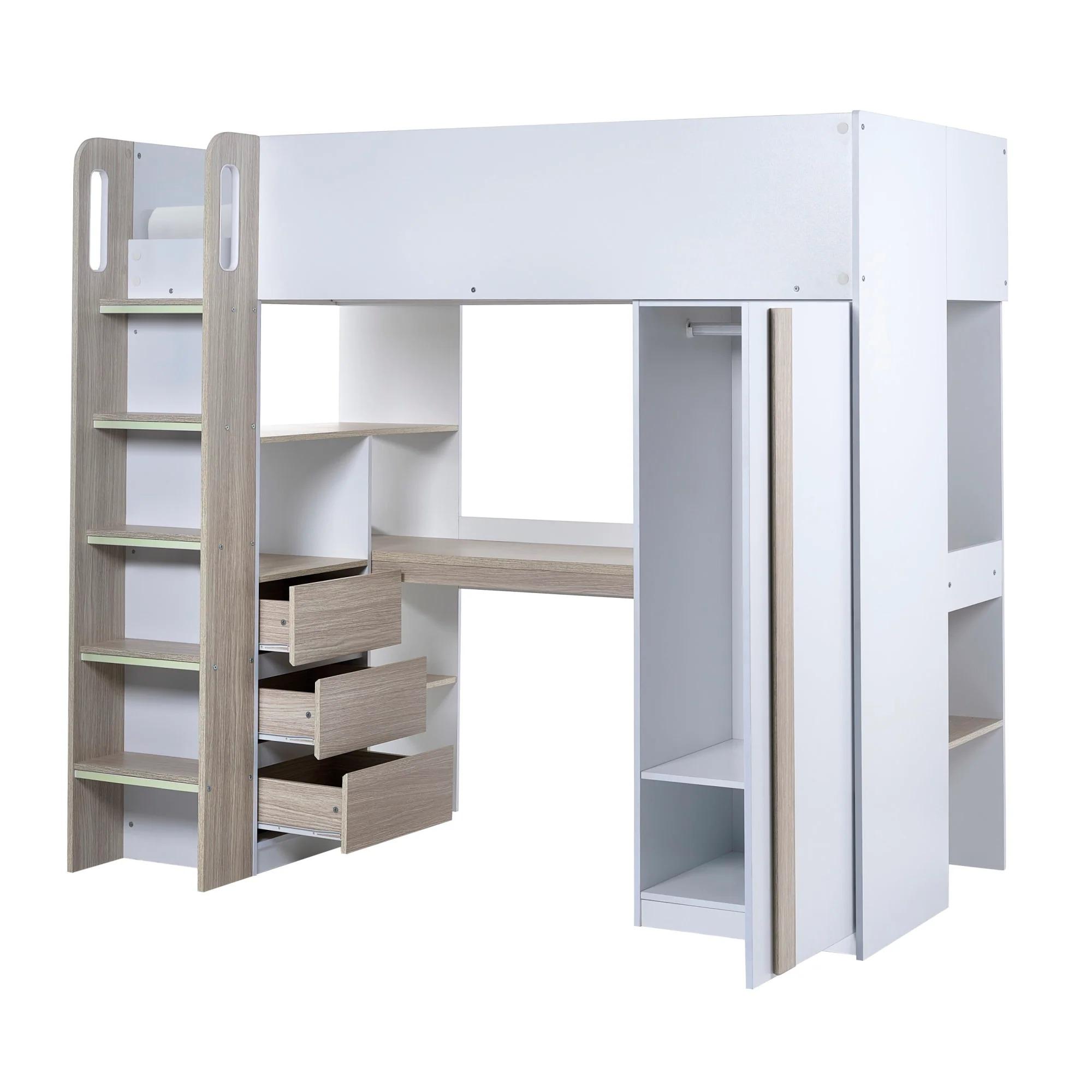 Ocean Highsleeper Bed - White