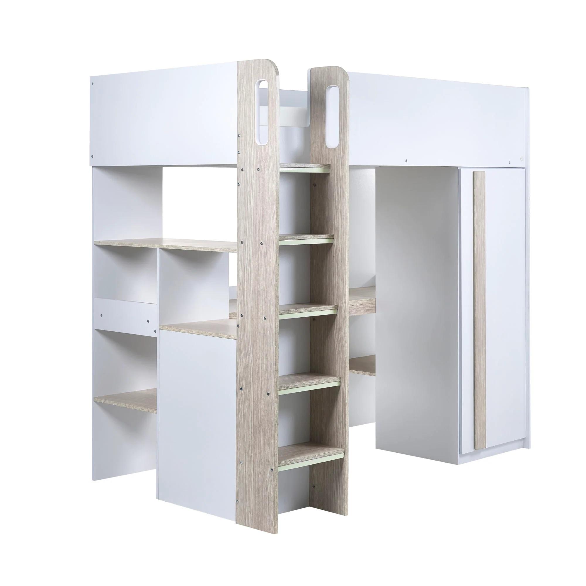 Ocean Highsleeper Bed - White