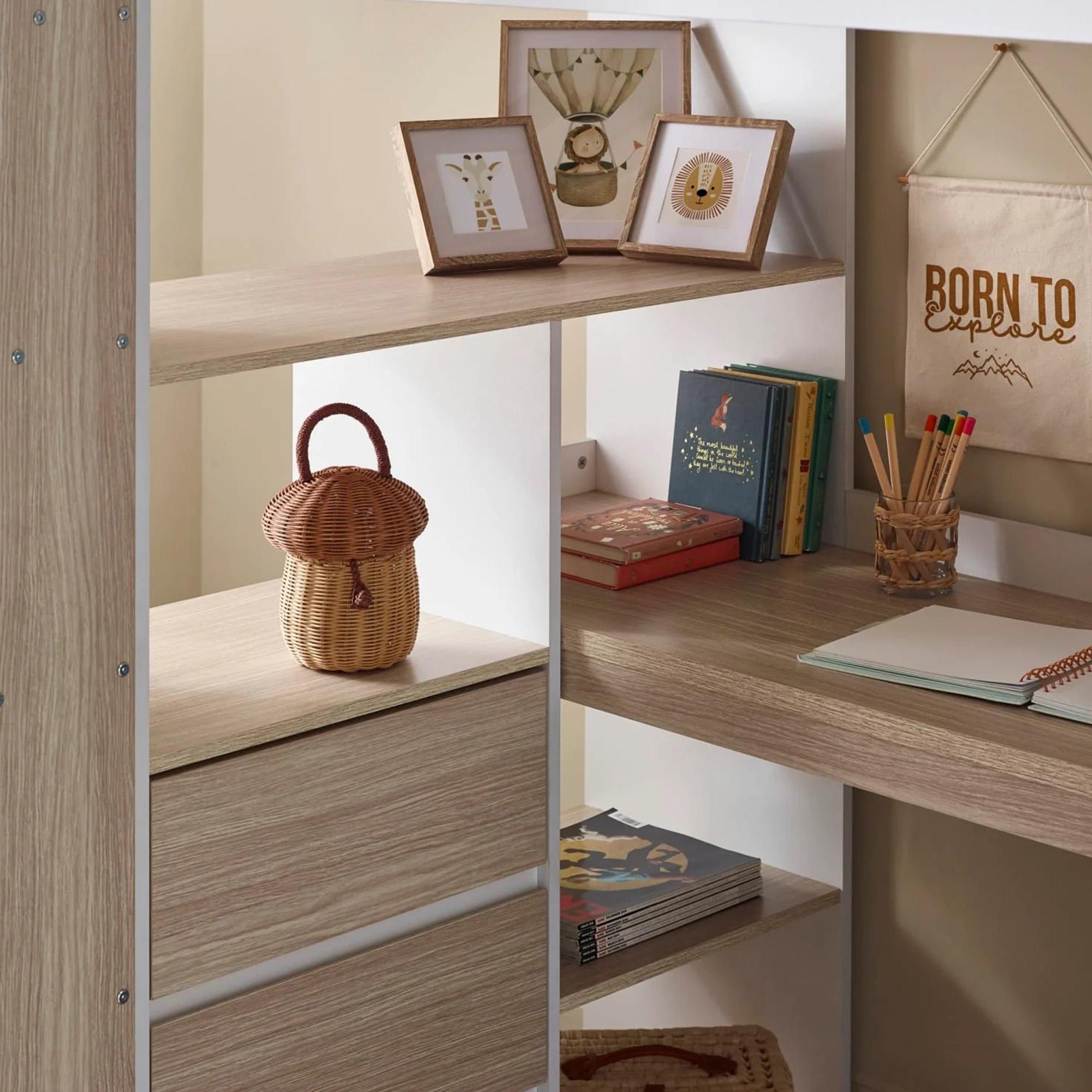 Ocean Highsleeper Bed - White