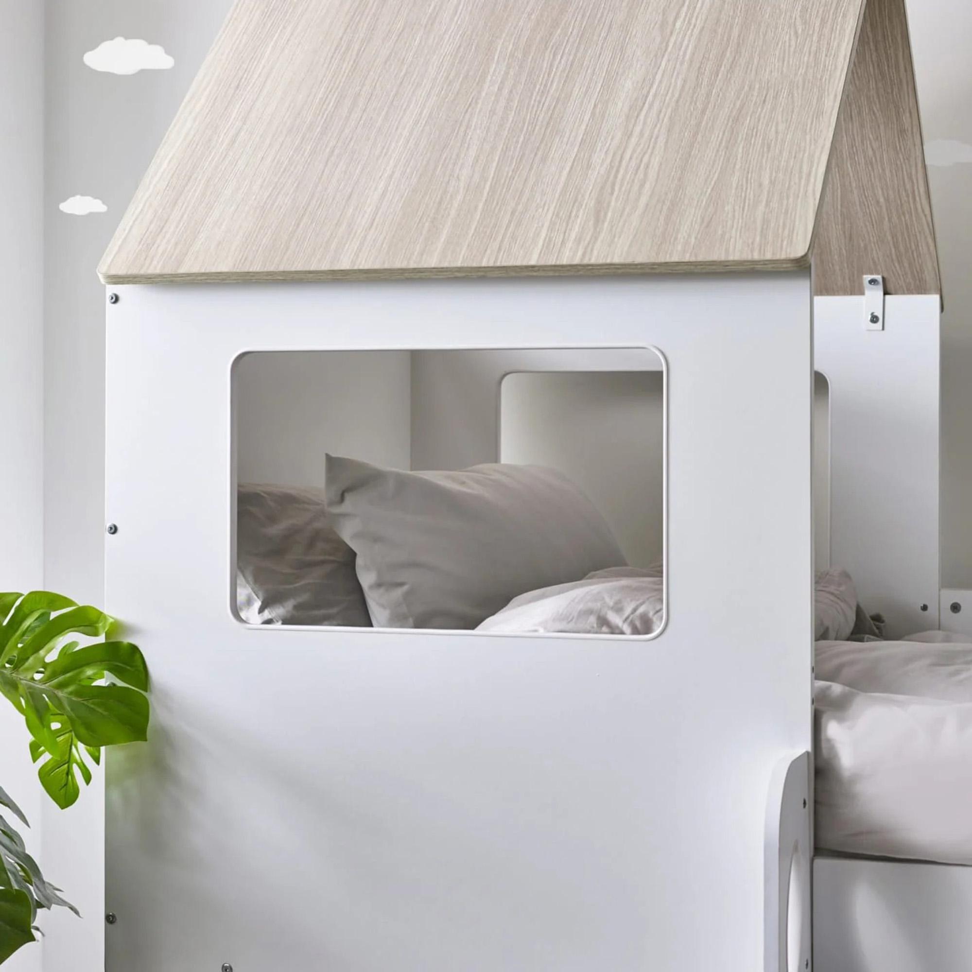 Orpheus Midsleeper Bed - White and Wood