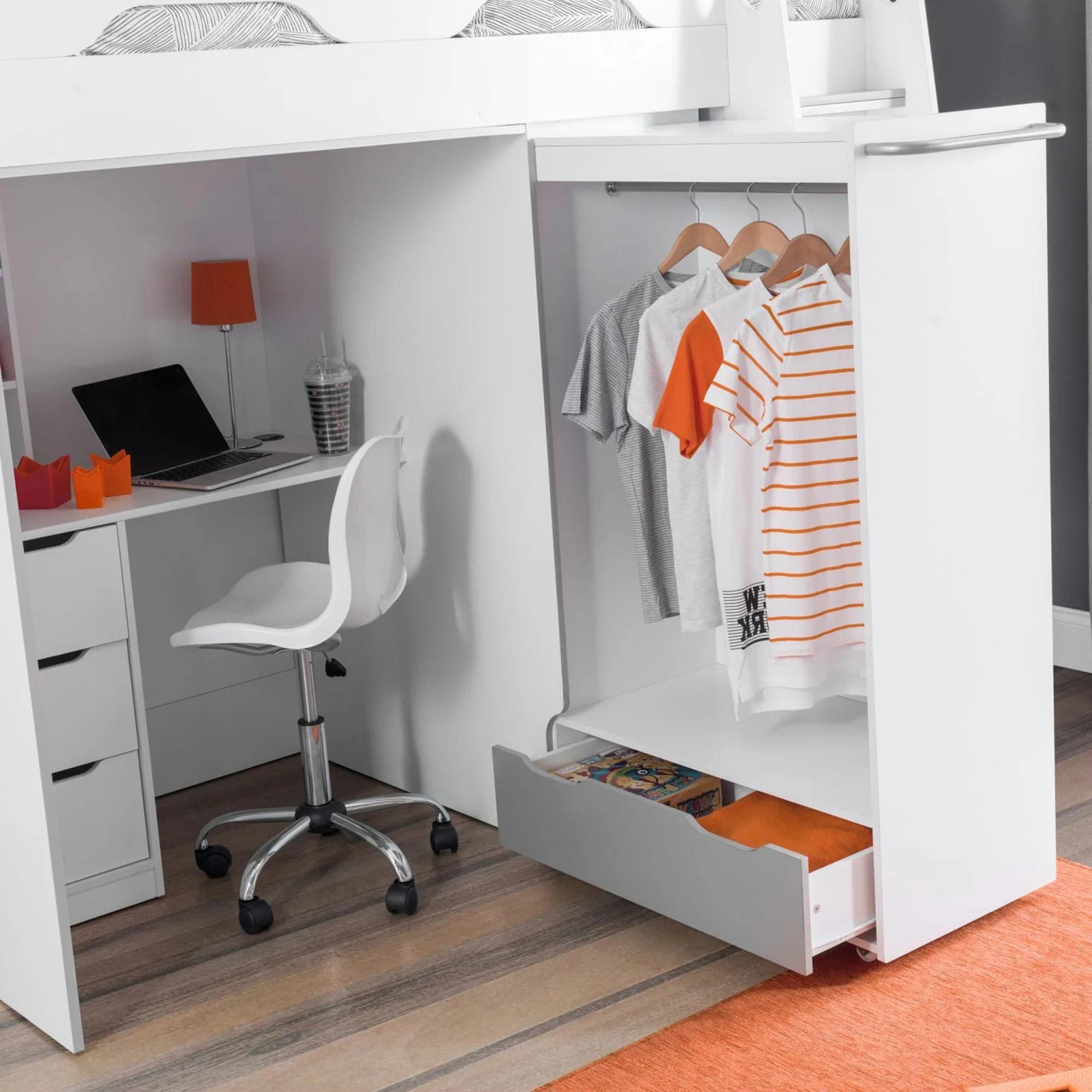 Pegasus Highsleeper Bed - White