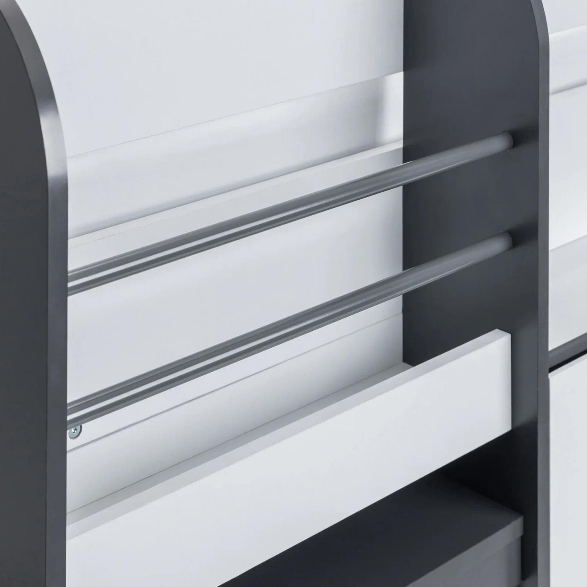 Saturn Midsleeper Bed - White and Grey