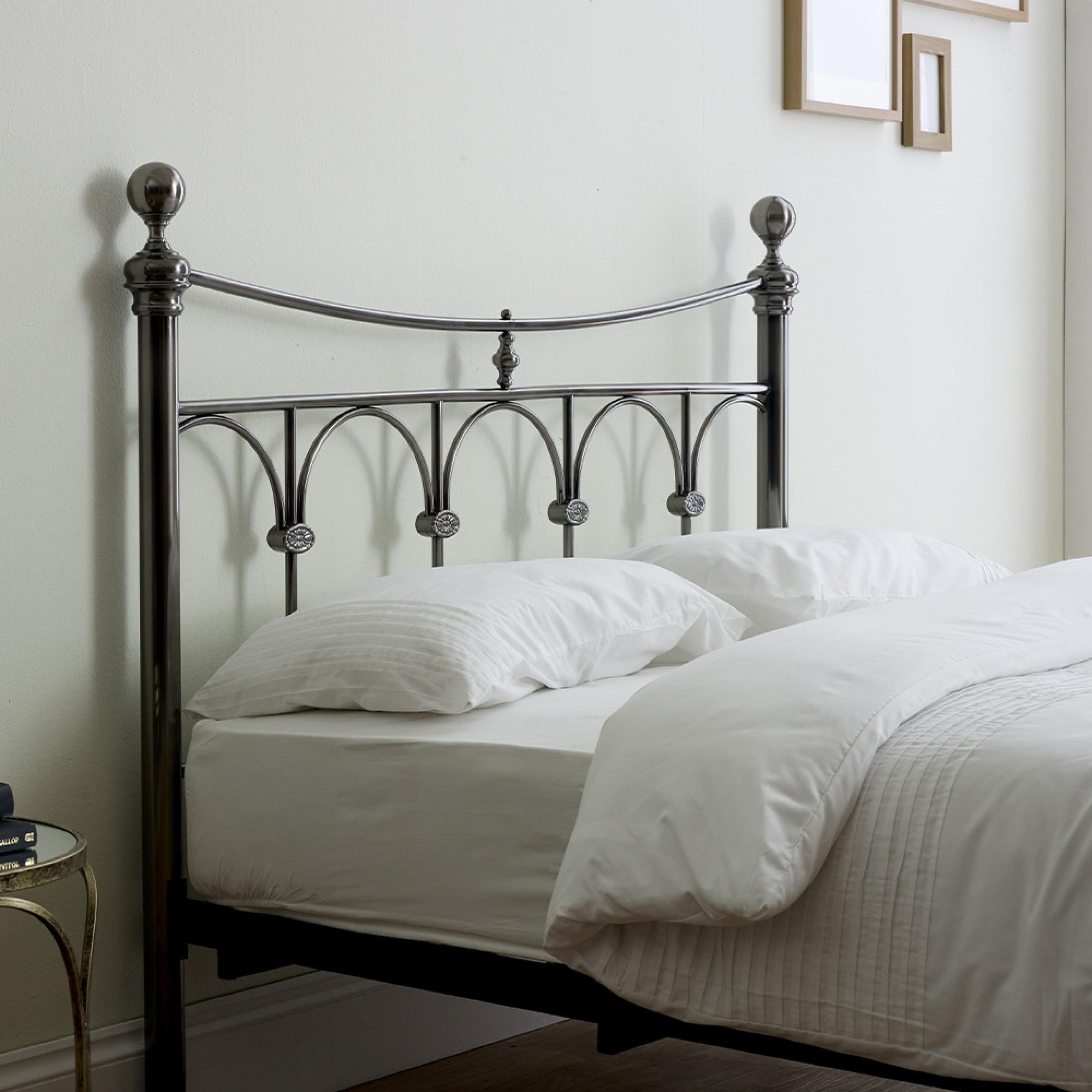 Gage Antique Nickel Metal Bed