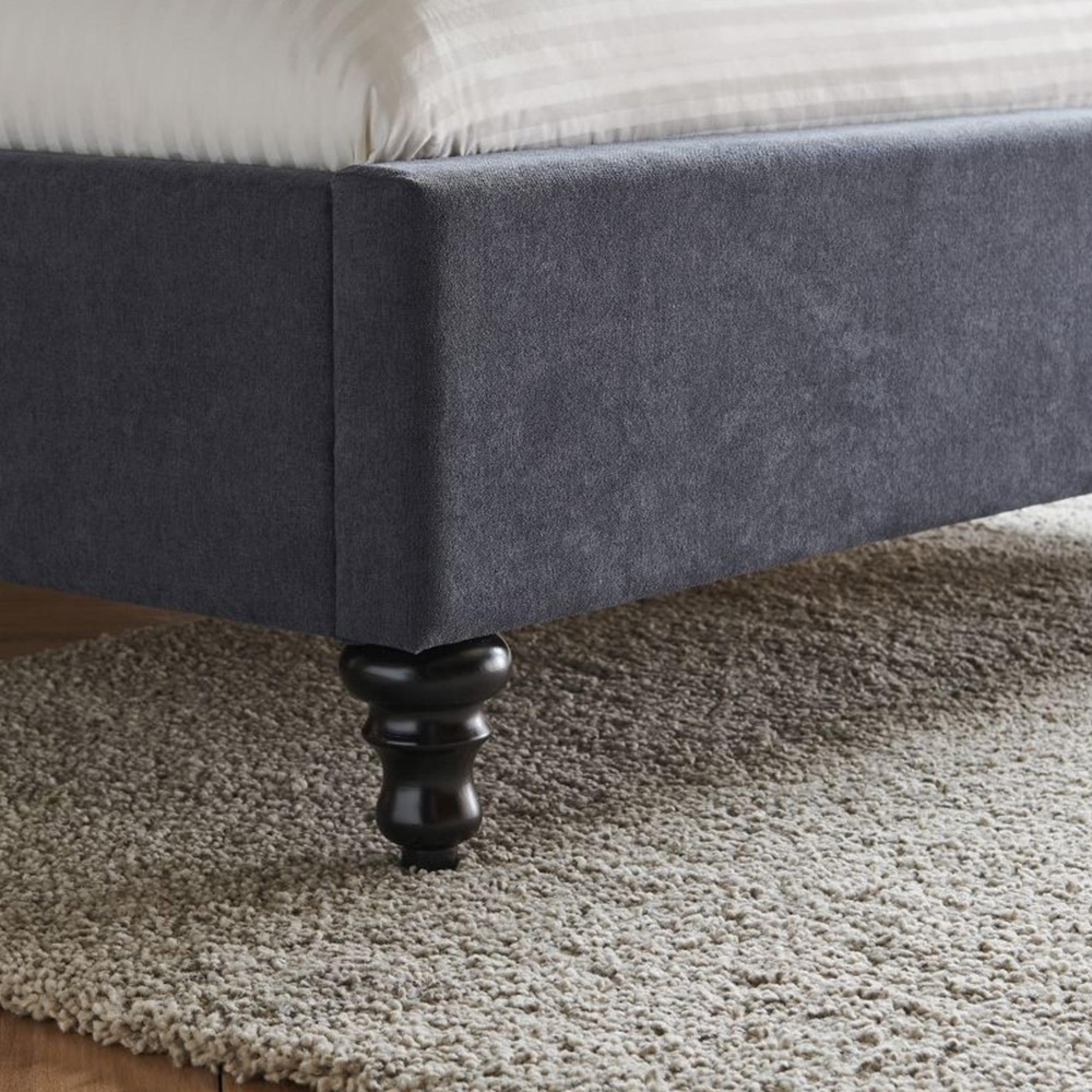 Roma Dark Grey Fabric Bed - Sizes Available