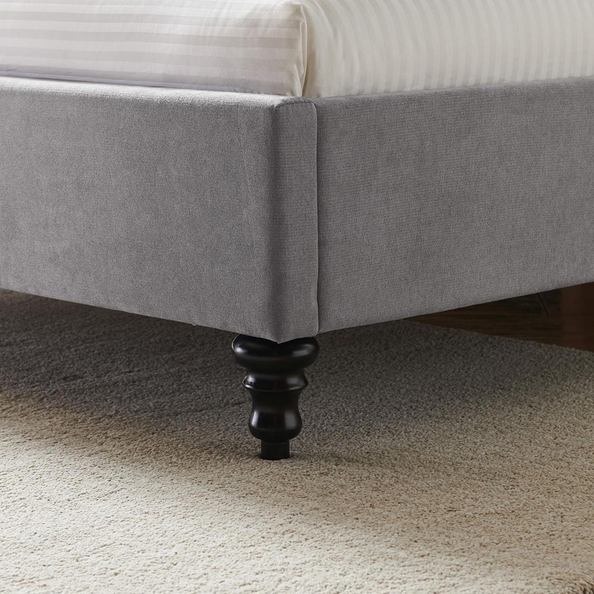 Roma Light Grey Fabric Bed - Sizes Available