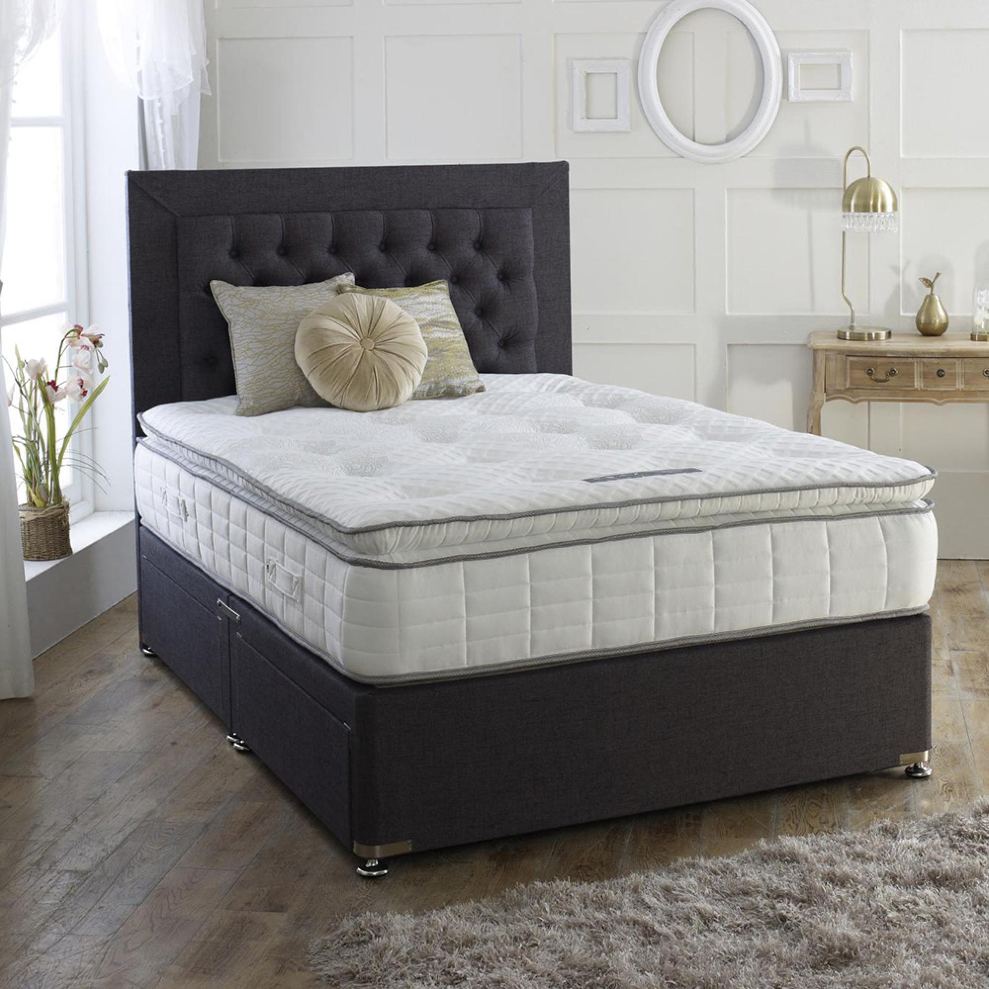 Cagliari Pillow Divan Bed - 1000 Platform Top - Sizes Available