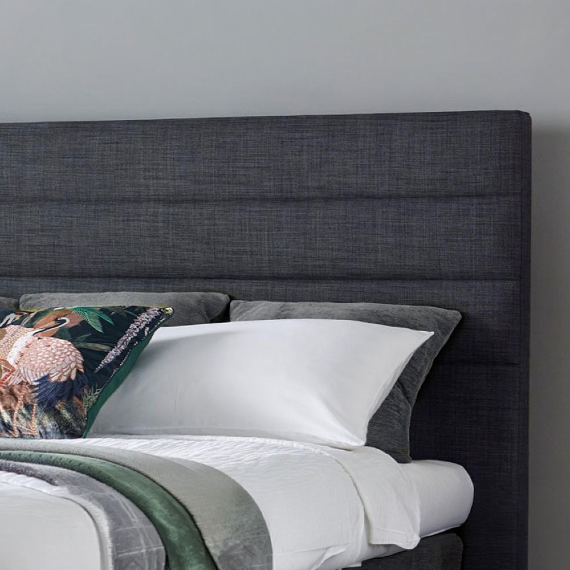 Appleby Ottoman Storage Bed - Pendle Slate Fabric - Sizes Available