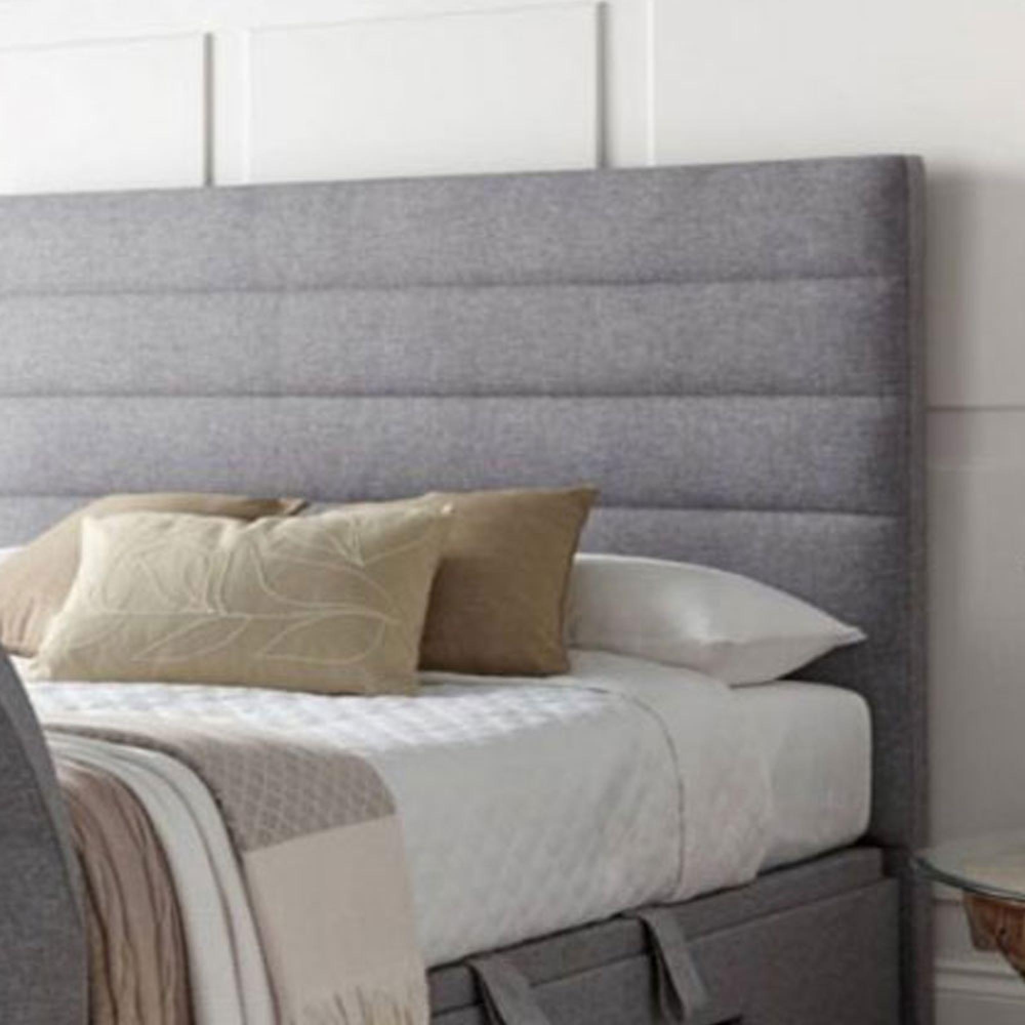 Appleton Ottoman Storage TV Bed - Marbella Grey Fabric - Sizes Available