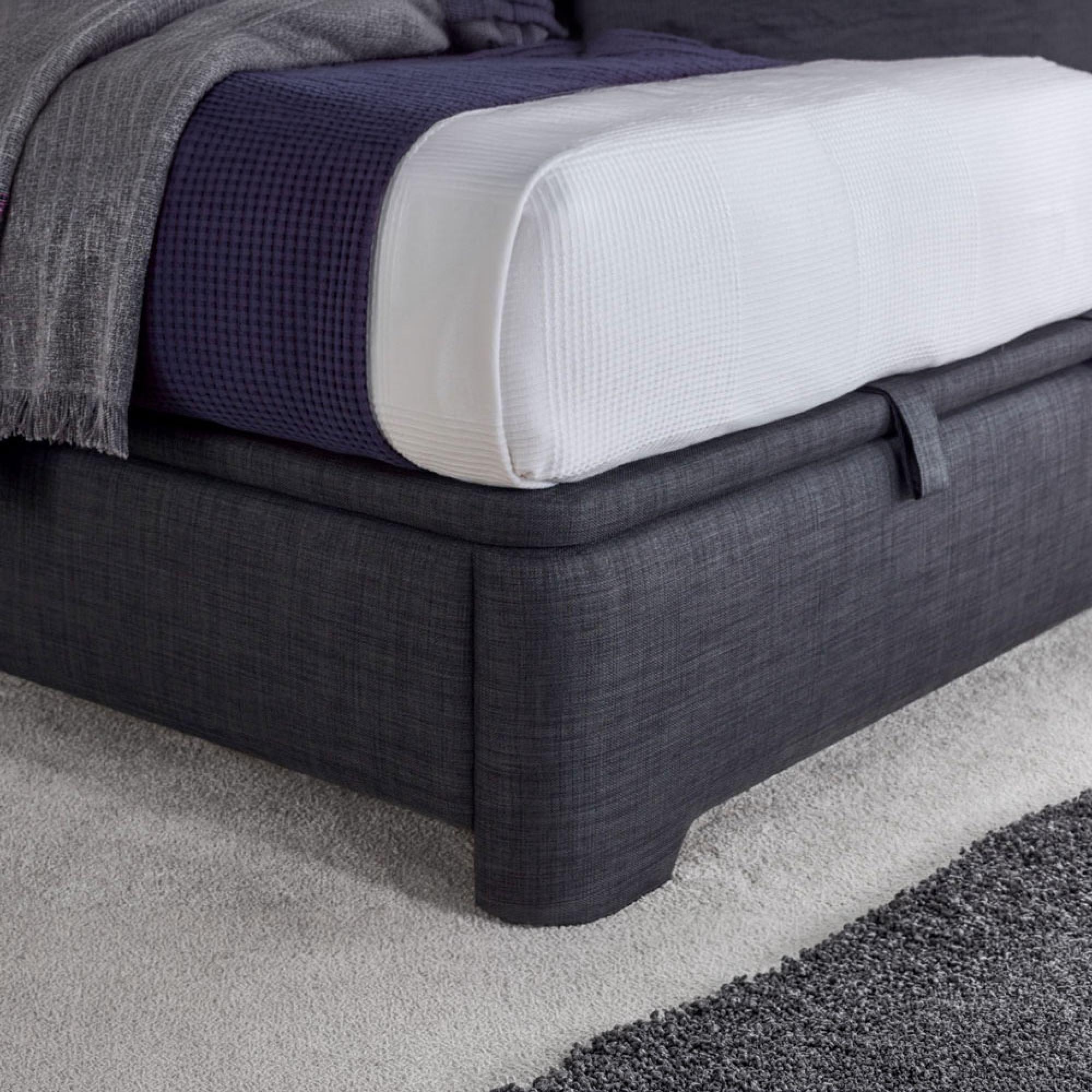 Falstone Ottoman Storage Bed - Pendle Slate Fabric - Sizes Available