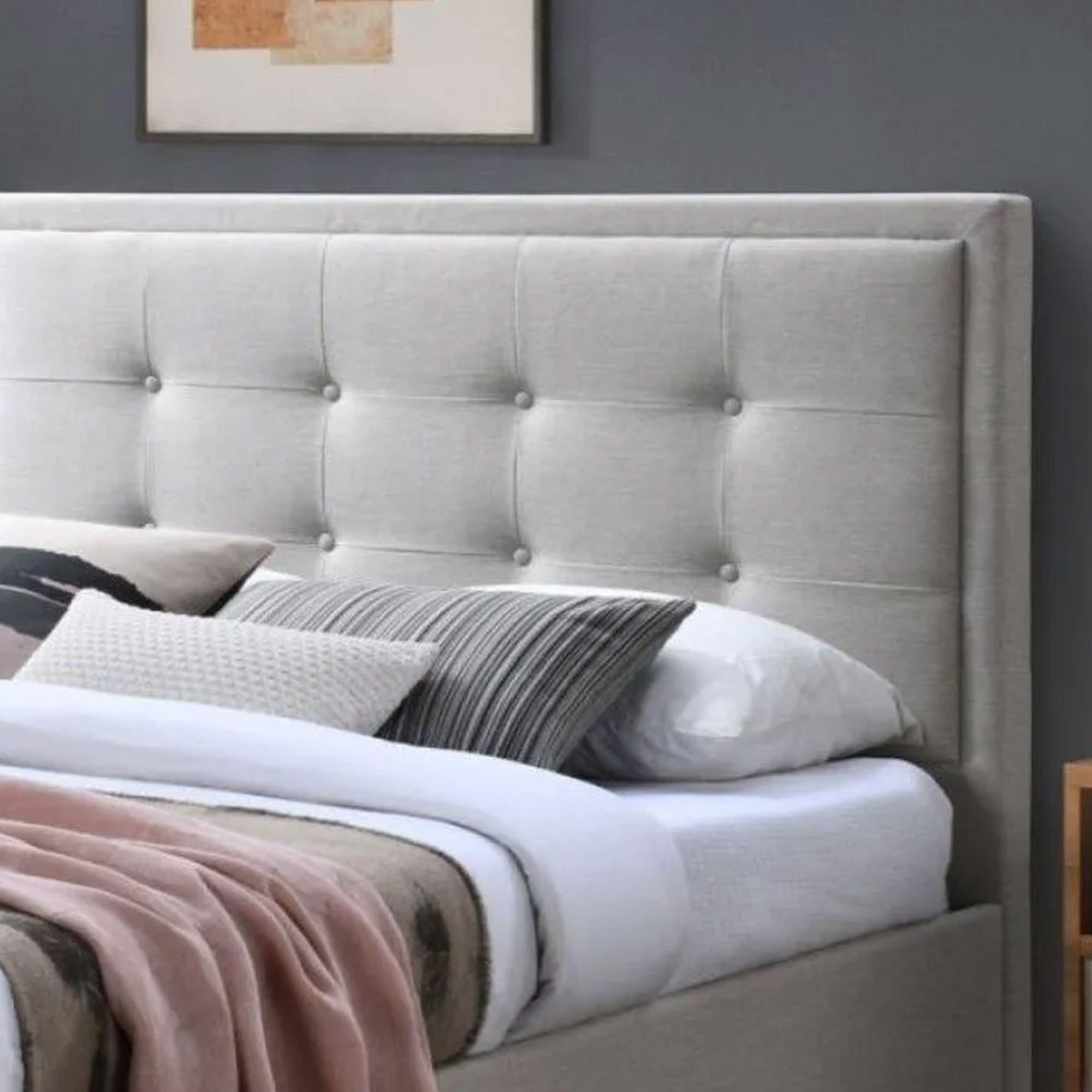 Gainford Ottoman Storage Bed - Bolero Natural Fabric - 5ft King Size