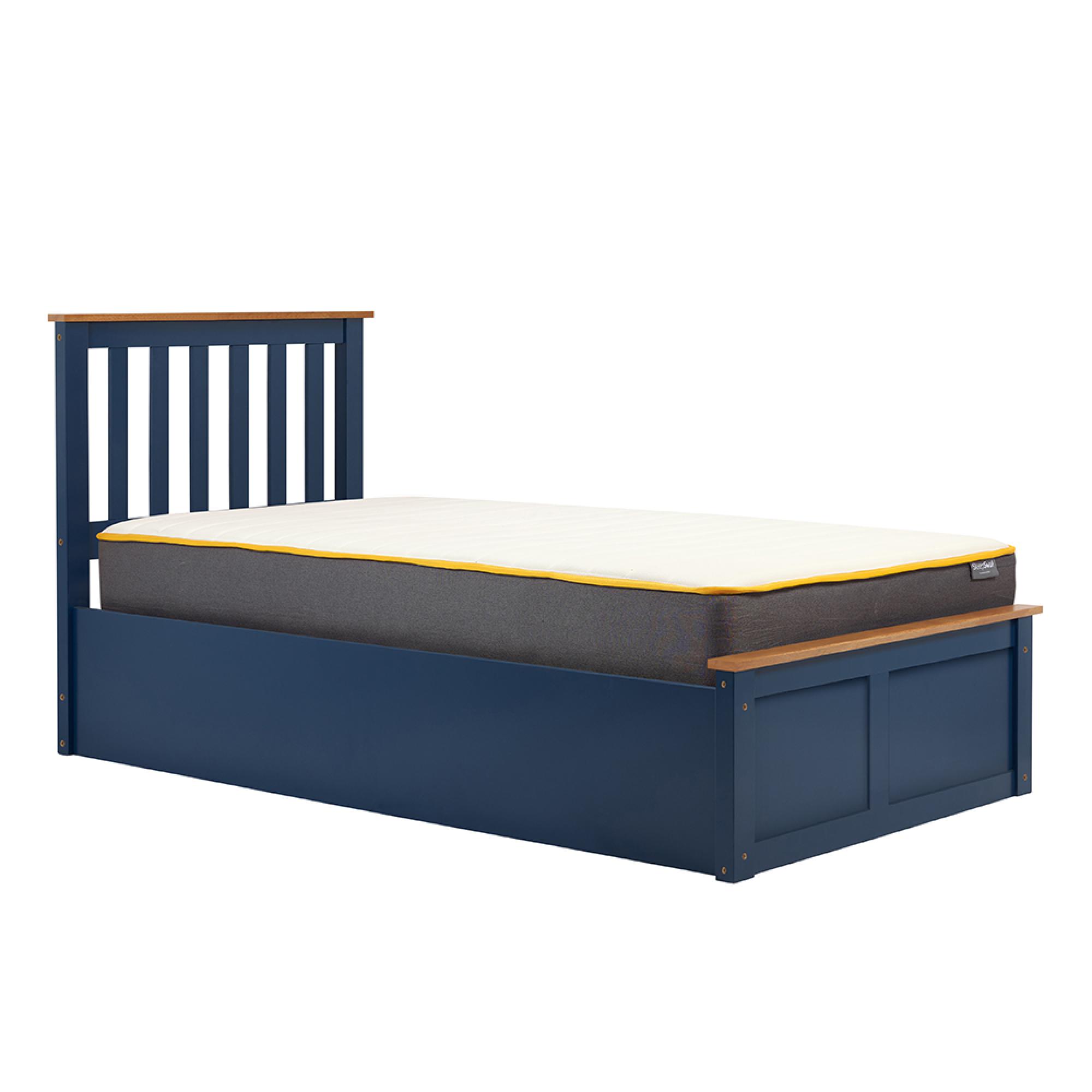 Phoenix Ottoman Storage Bed - 3ft Single - Navy Blue