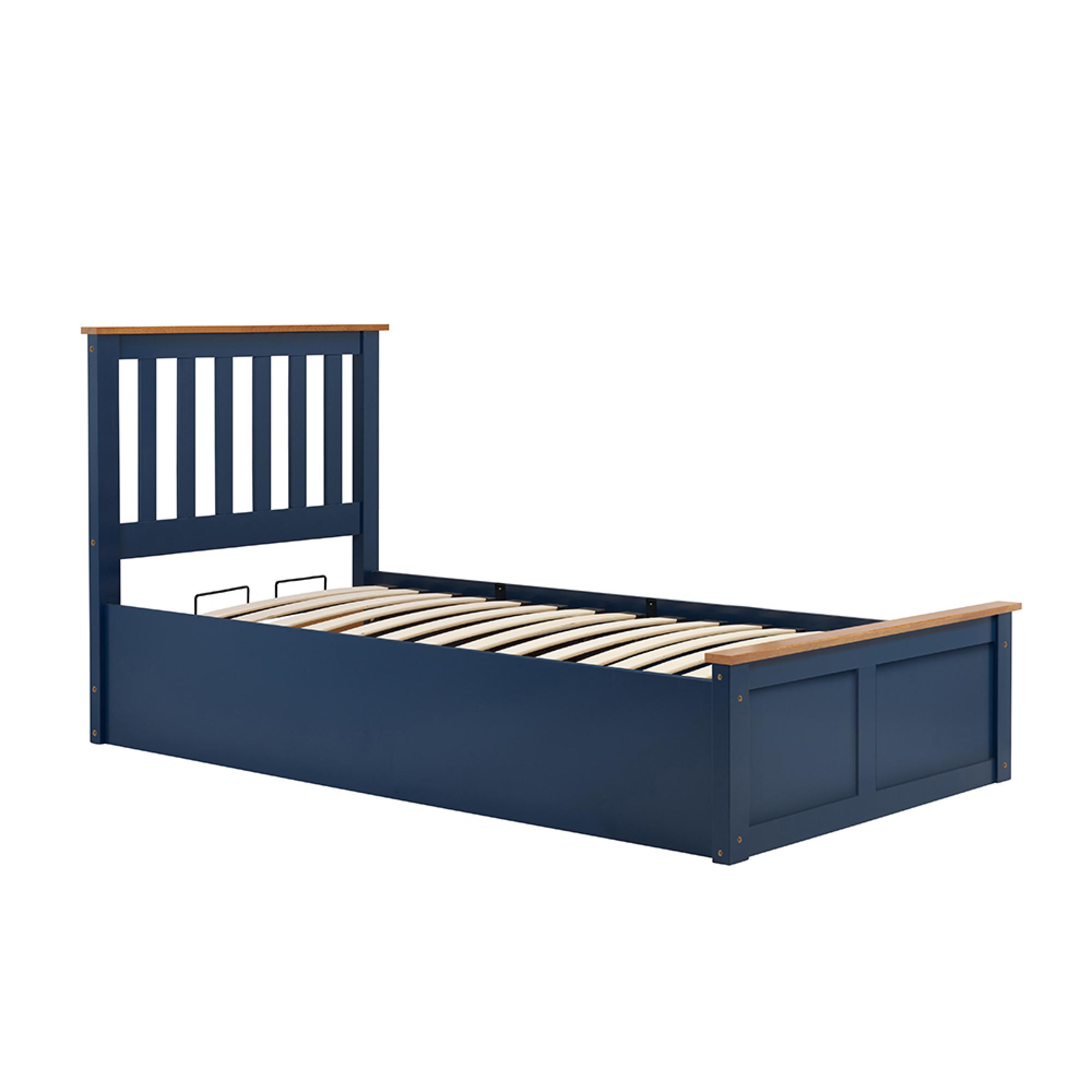Phoenix Ottoman Storage Bed - 3ft Single - Navy Blue