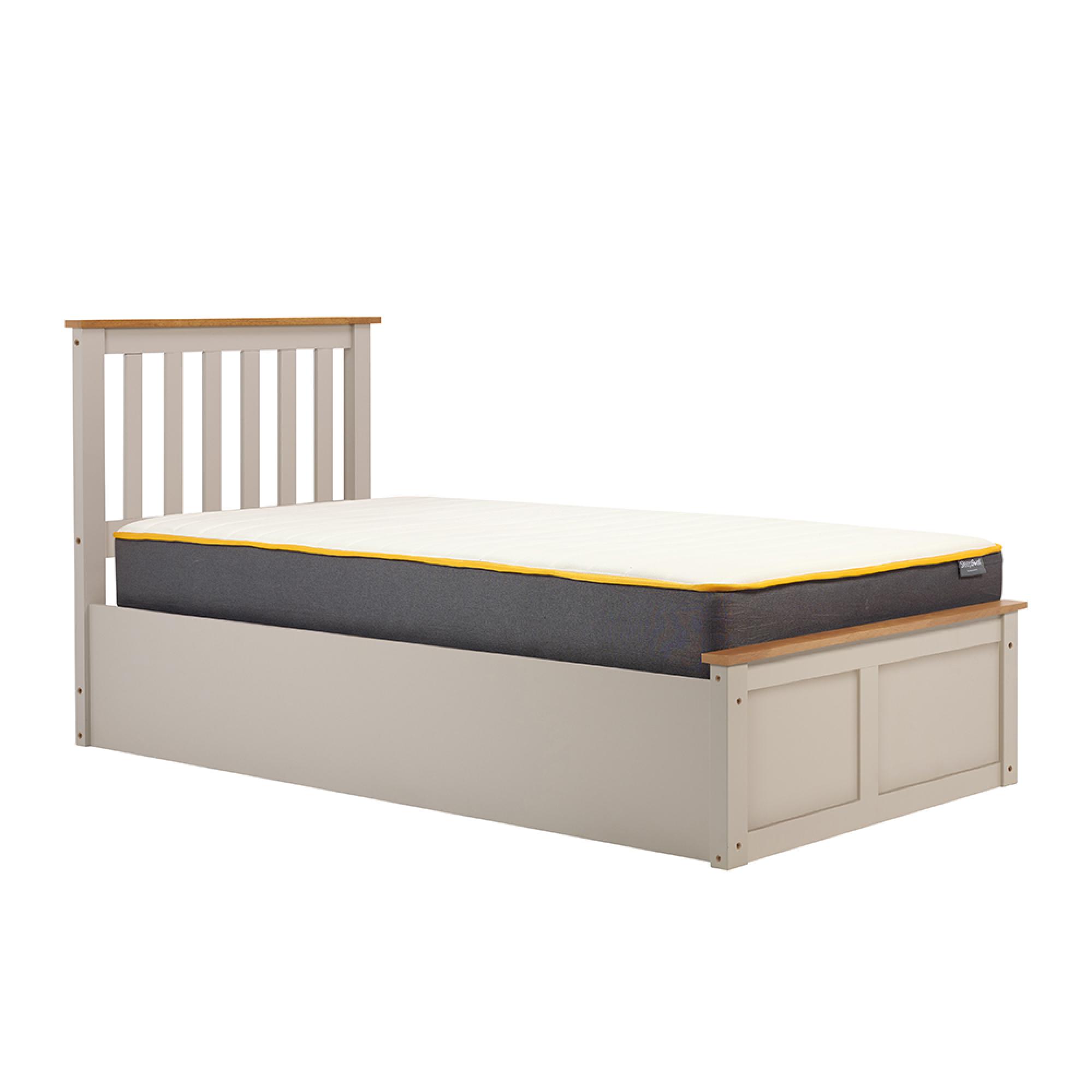 Phoenix Ottoman Storage Bed - 3ft Single - Pearl Grey
