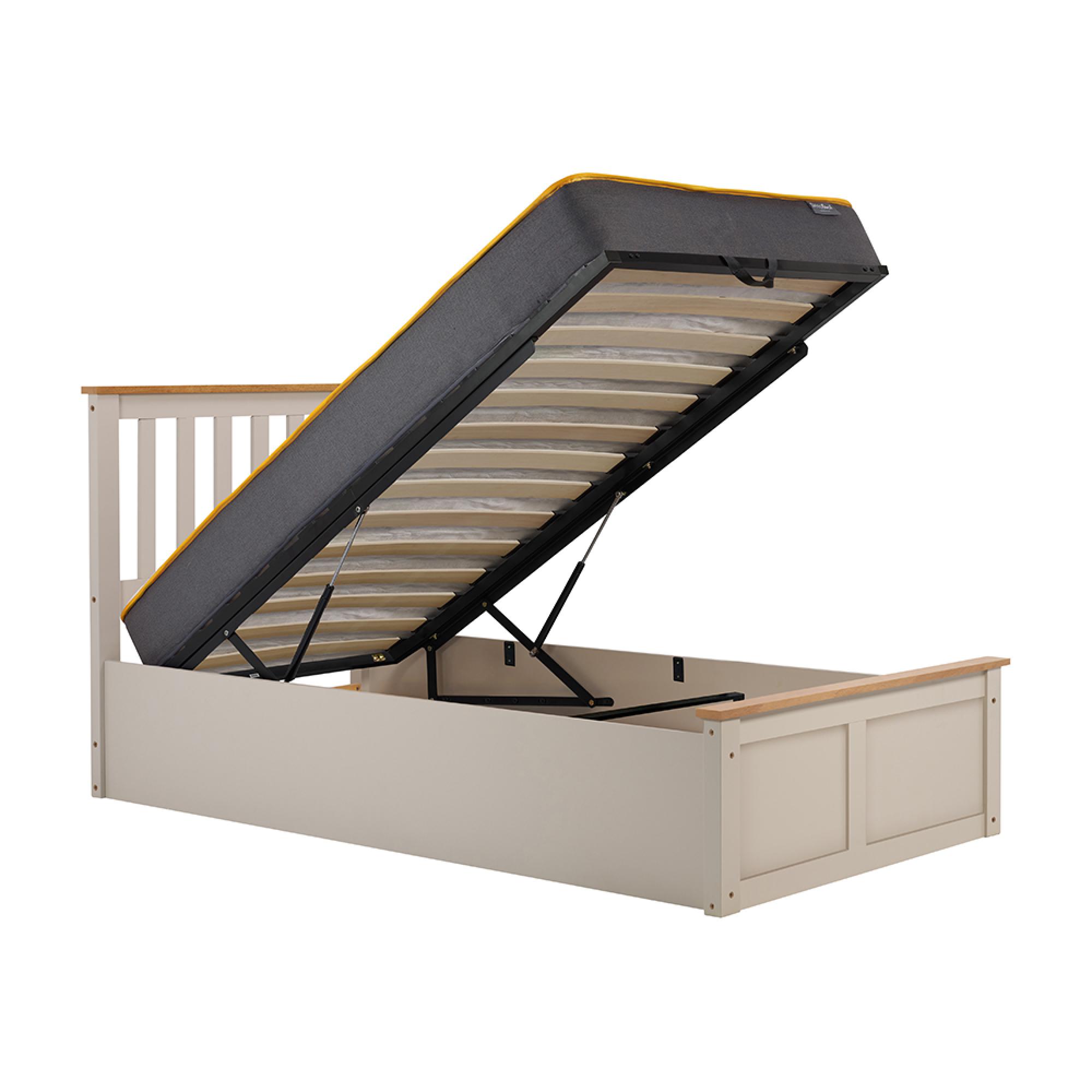 Phoenix Ottoman Storage Bed - 3ft Single - Pearl Grey