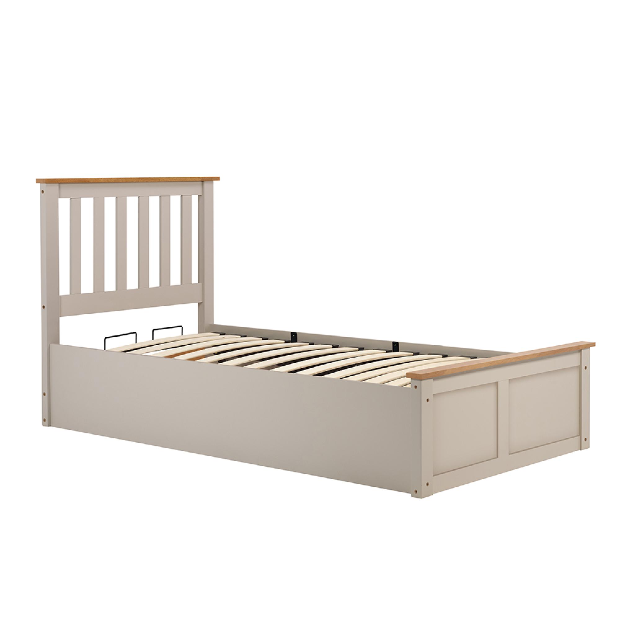 Phoenix Ottoman Storage Bed - 3ft Single - Pearl Grey