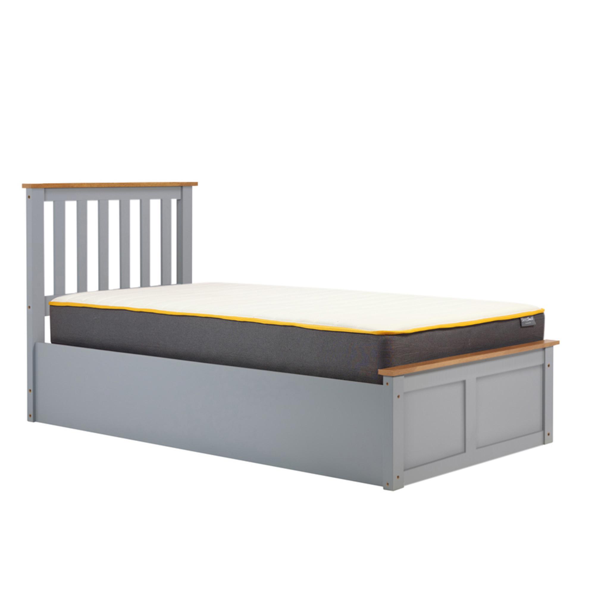Phoenix Ottoman Storage Bed - 3ft Single - Stone Grey