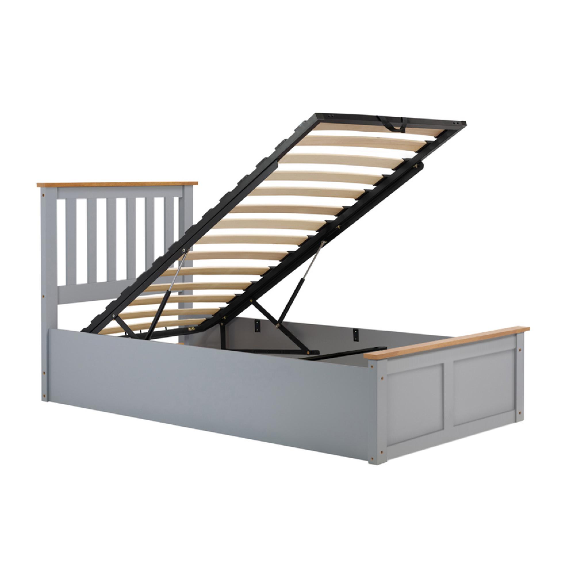 Phoenix Ottoman Storage Bed - 3ft Single - Stone Grey