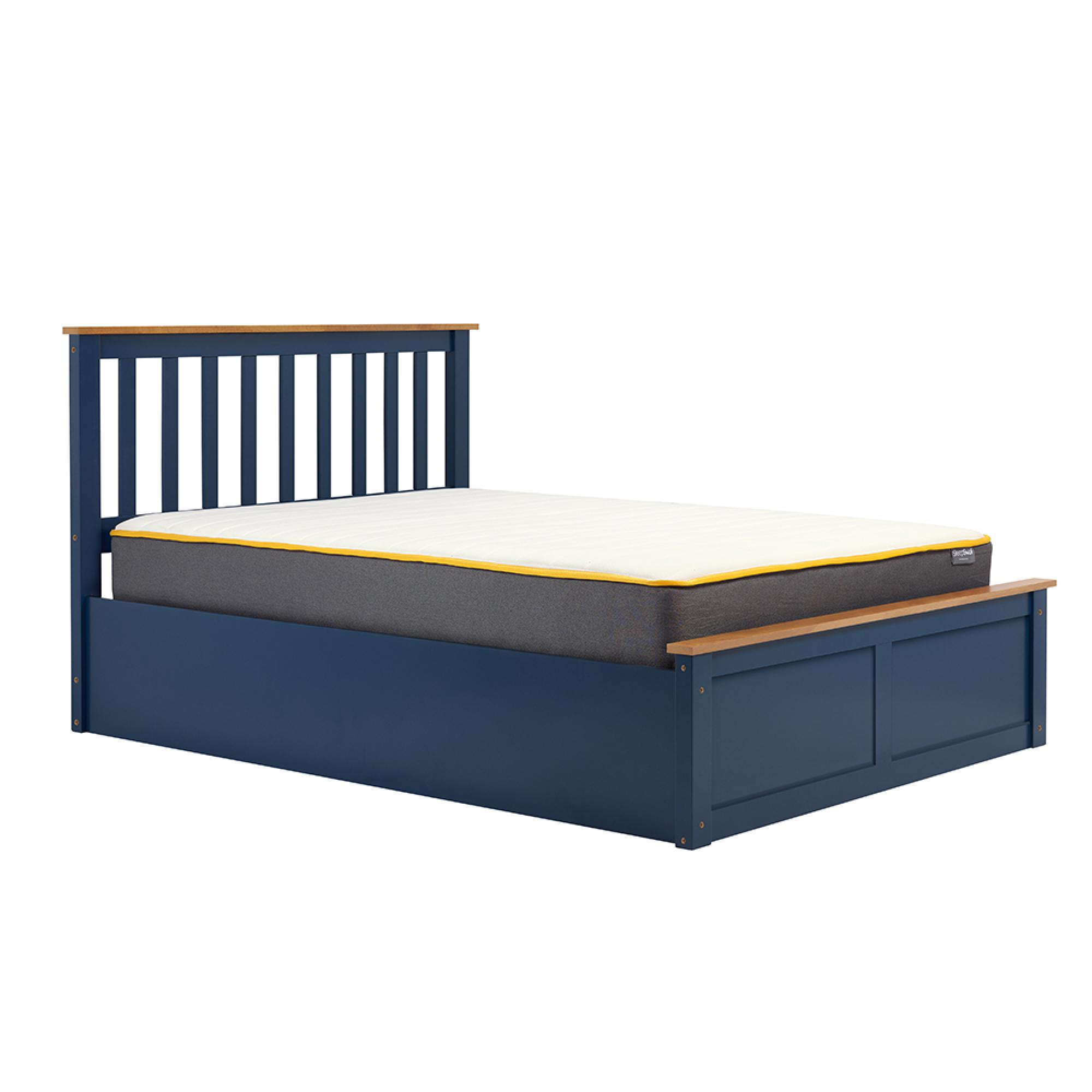 Phoenix Ottoman Storage Bed - 4ft 6in Double - Navy Blue