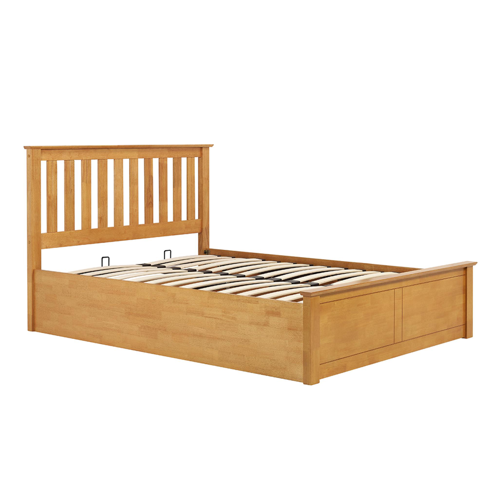 Phoenix Ottoman Storage Bed - 4ft 6in Double - Oak