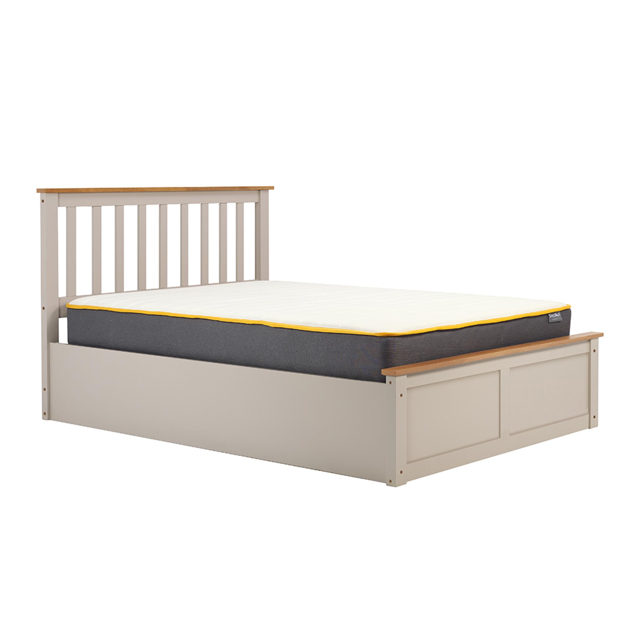Phoenix Ottoman Storage Bed - 4ft 6in Double - Pearl Grey