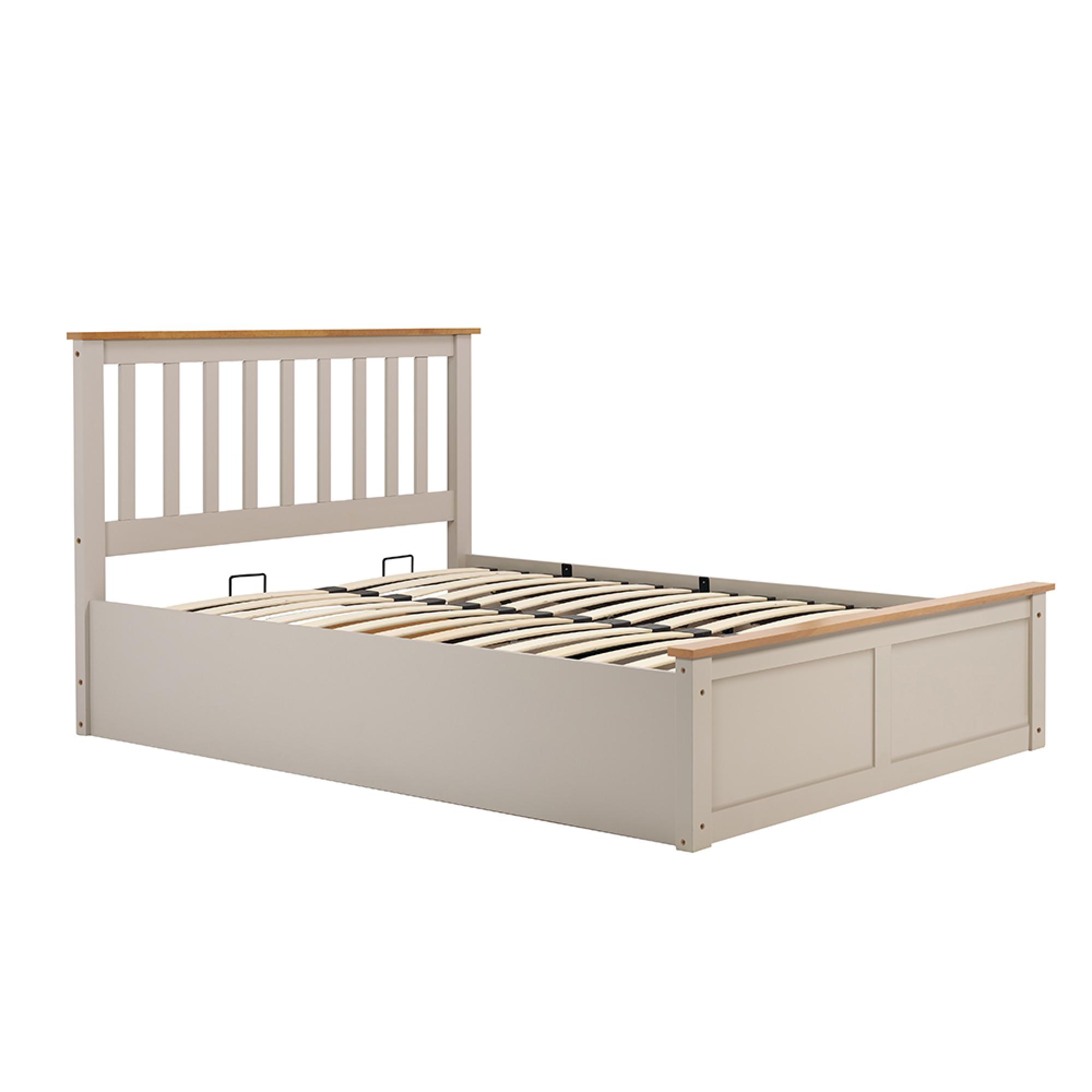 Phoenix Ottoman Storage Bed - 4ft 6in Double - Pearl Grey