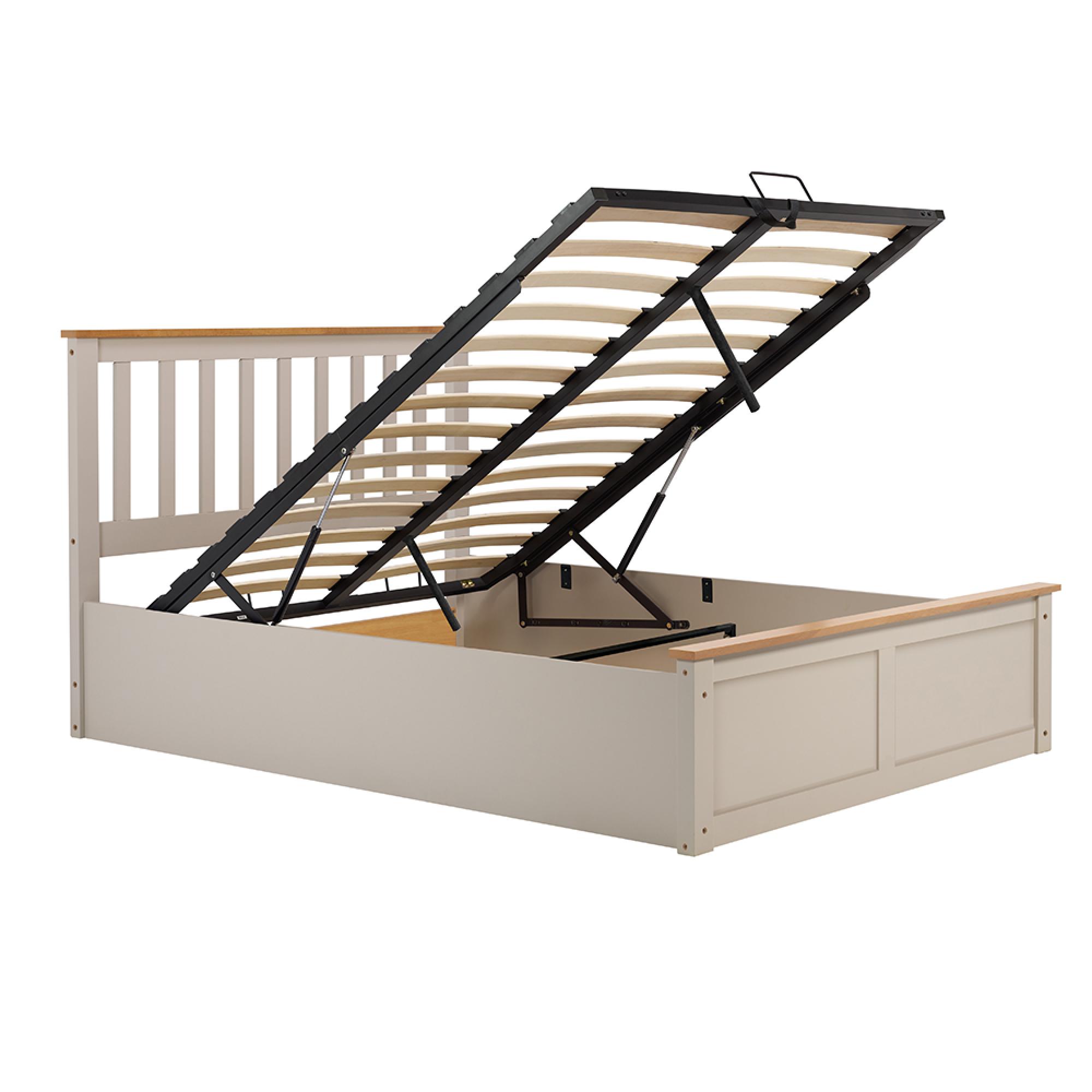 Phoenix Ottoman Storage Bed - 4ft 6in Double - Pearl Grey