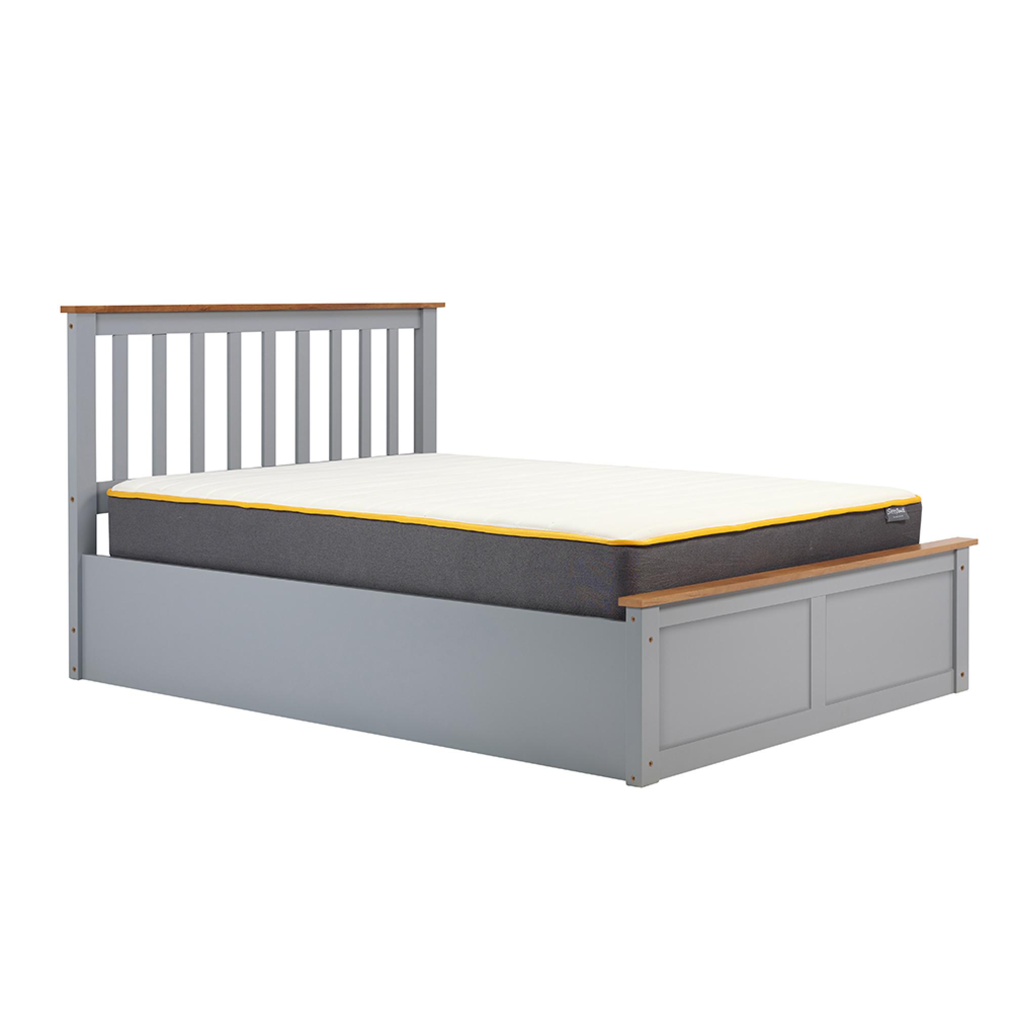 Phoenix Ottoman Storage Bed - 4ft 6in Double - Stone Grey
