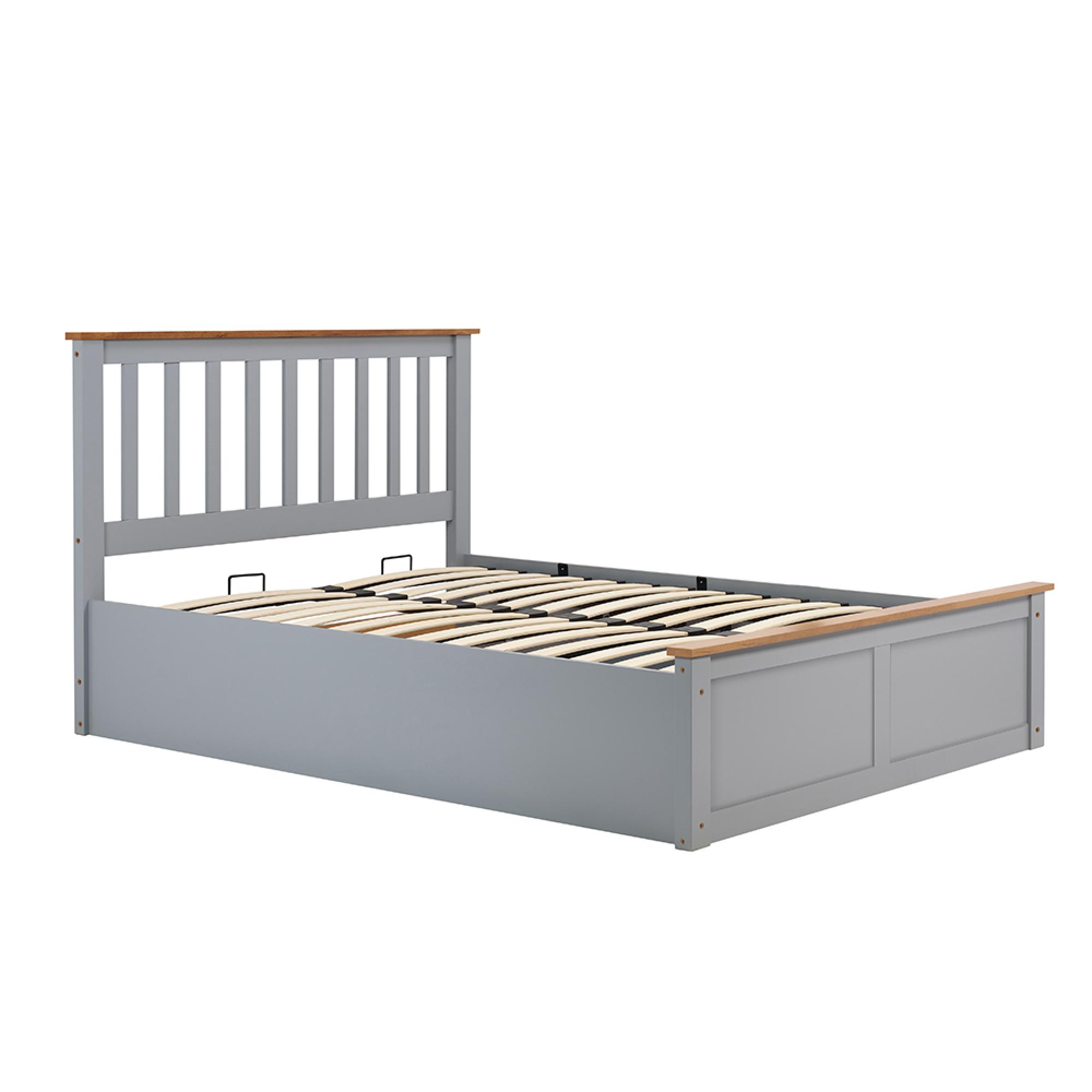 Phoenix Ottoman Storage Bed - 4ft 6in Double - Stone Grey