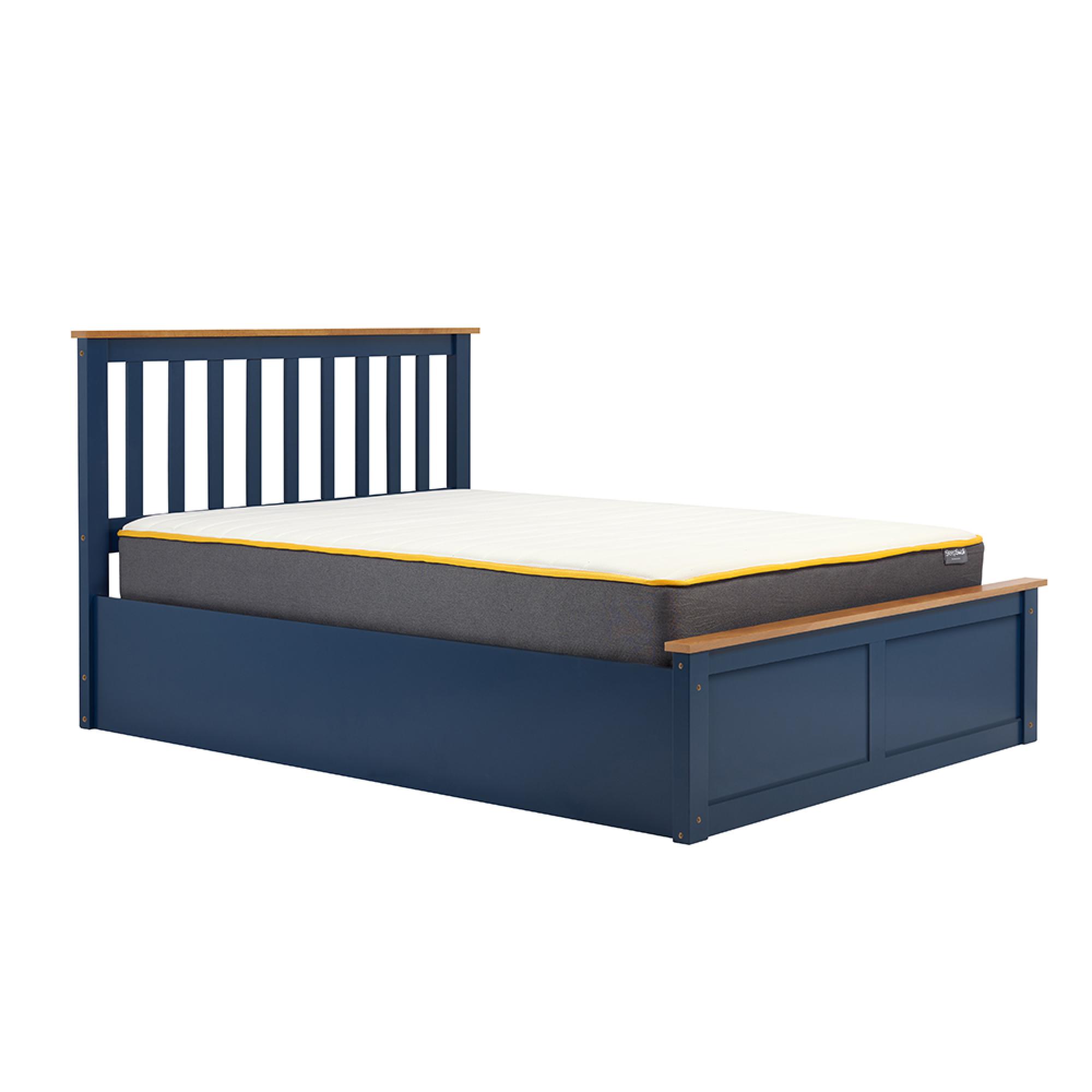 Phoenix Ottoman Storage Bed - 4ft Small Double - Navy Blue
