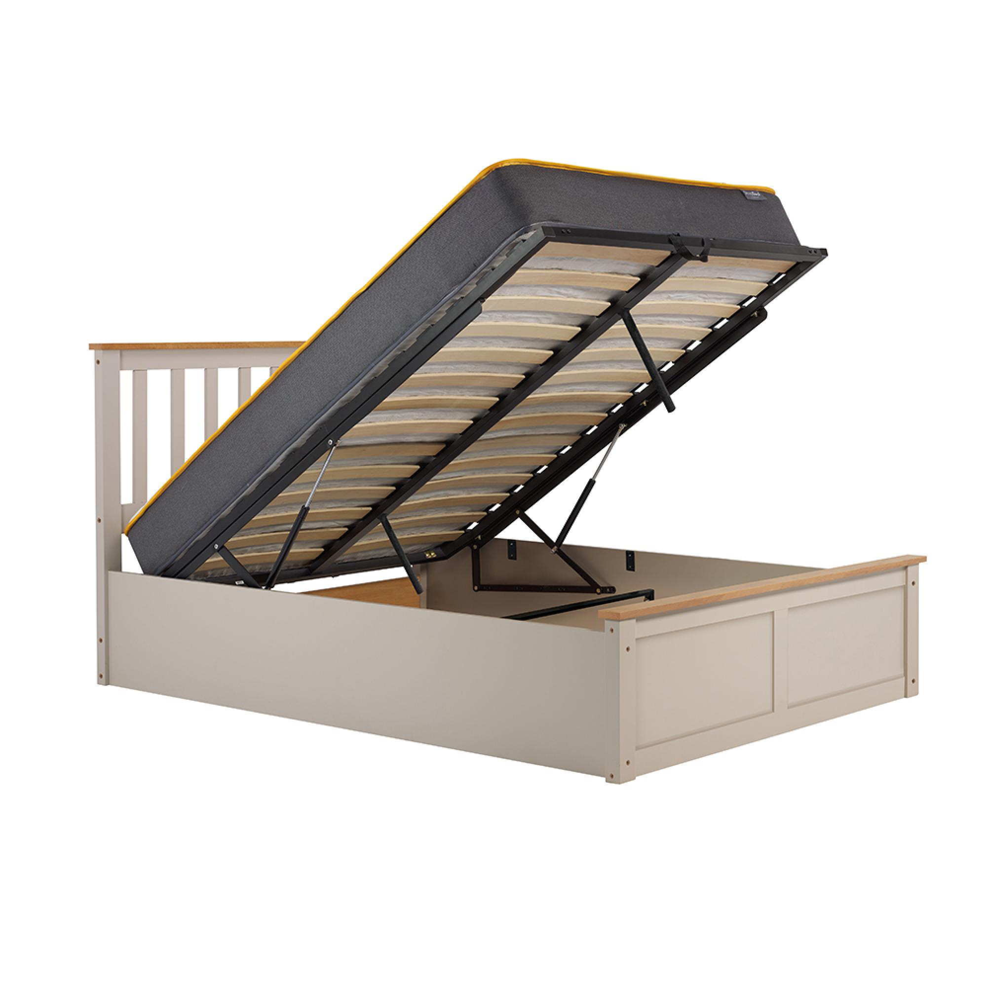 Phoenix Ottoman Storage Bed - 4ft Small Double - Oak