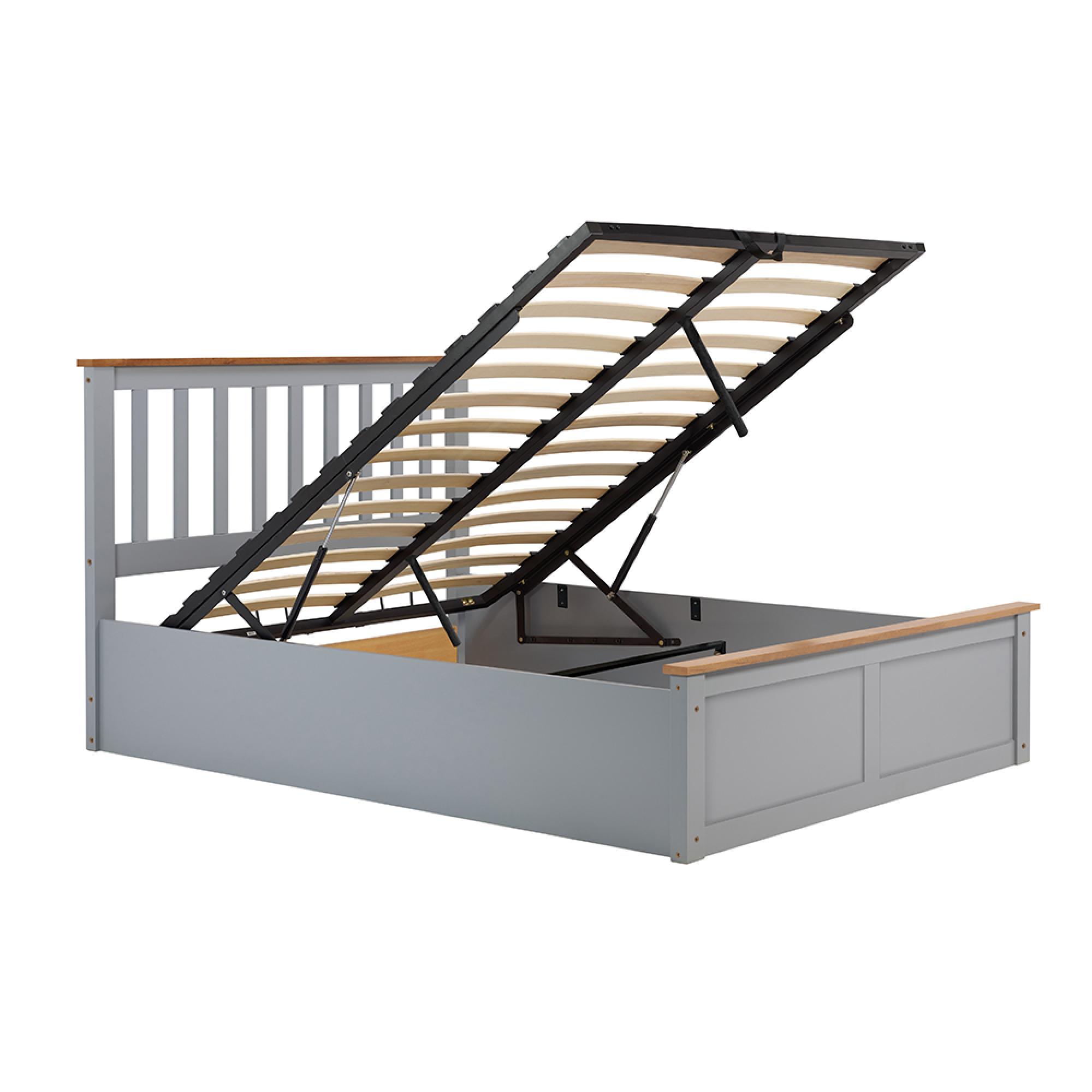 Phoenix Ottoman Storage Bed - 4ft Small Double - Pearl Grey