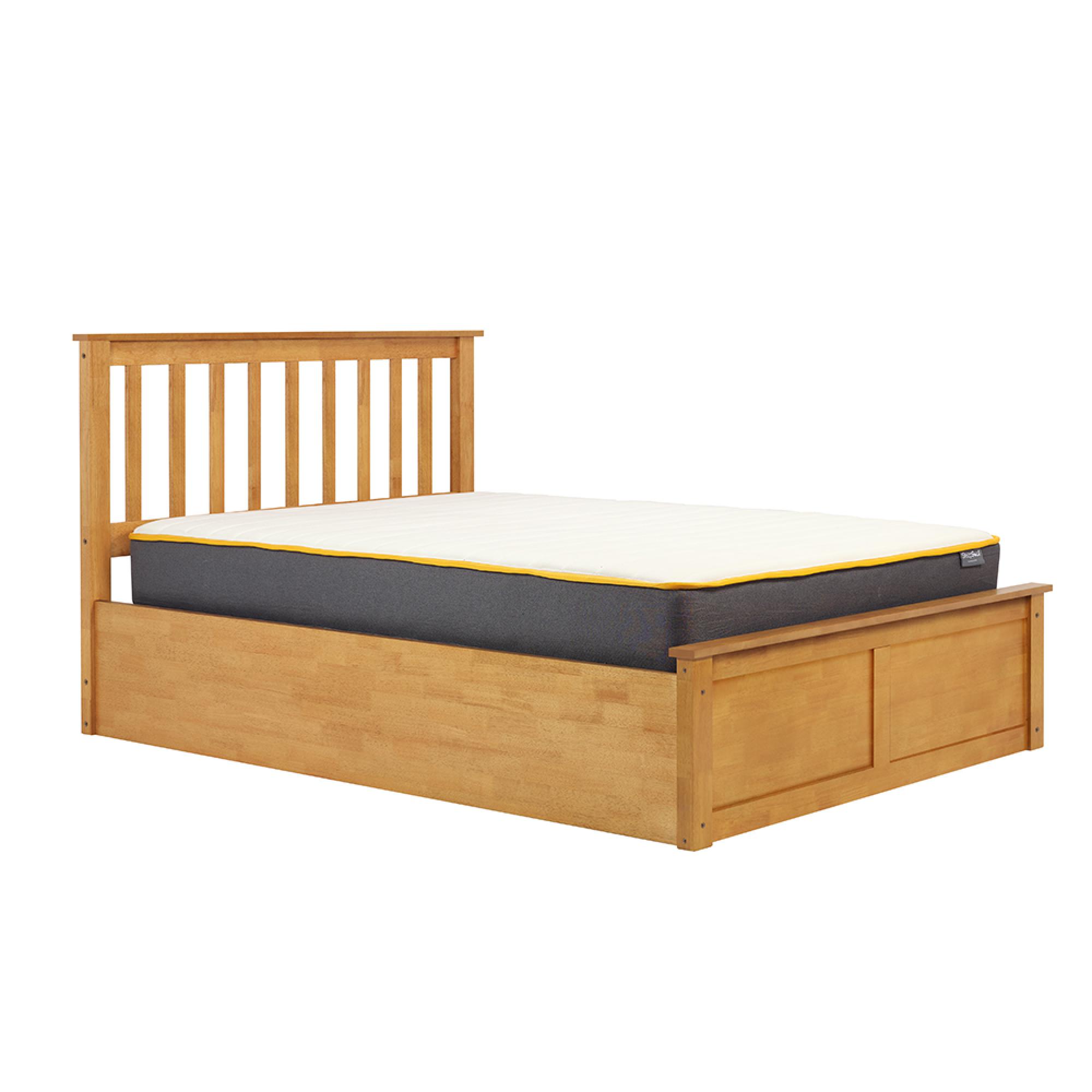 Phoenix Ottoman Storage Bed - 5ft King Size - Oak