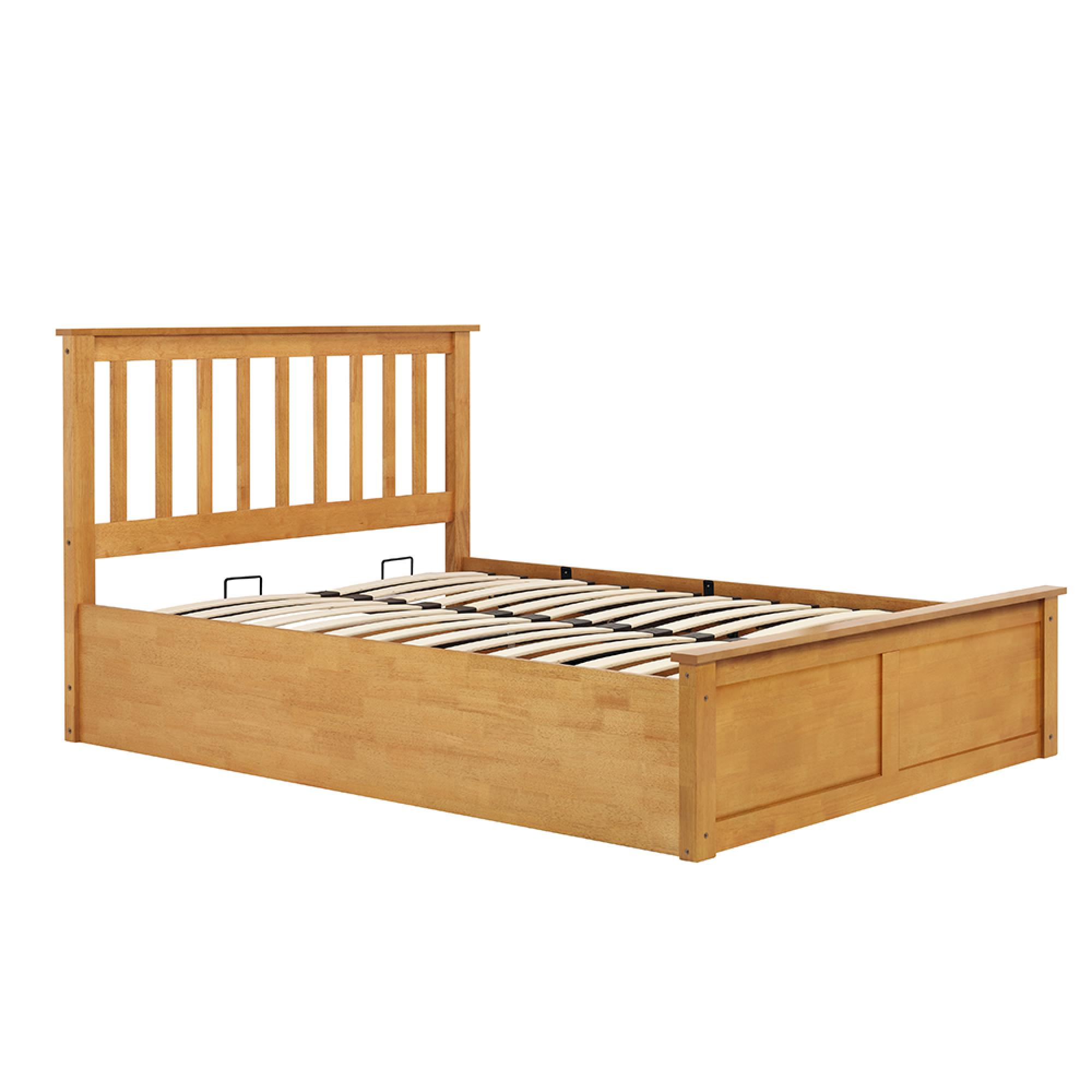Phoenix Ottoman Storage Bed - 5ft King Size - Oak