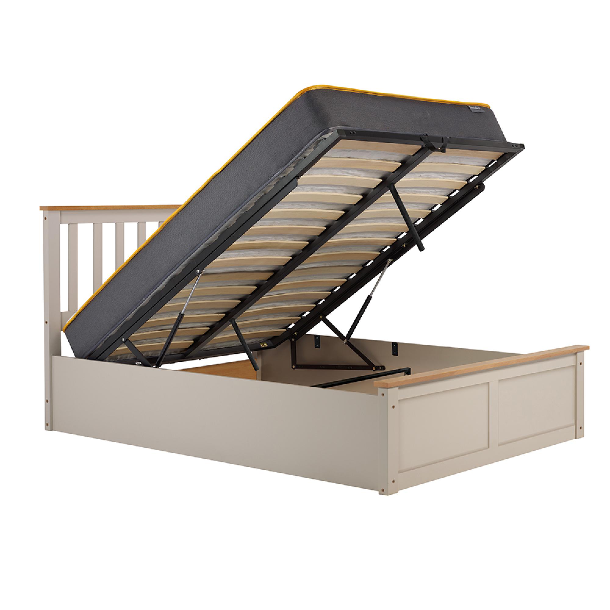 Phoenix Ottoman Storage Bed - 5ft King Size - Pearl Grey